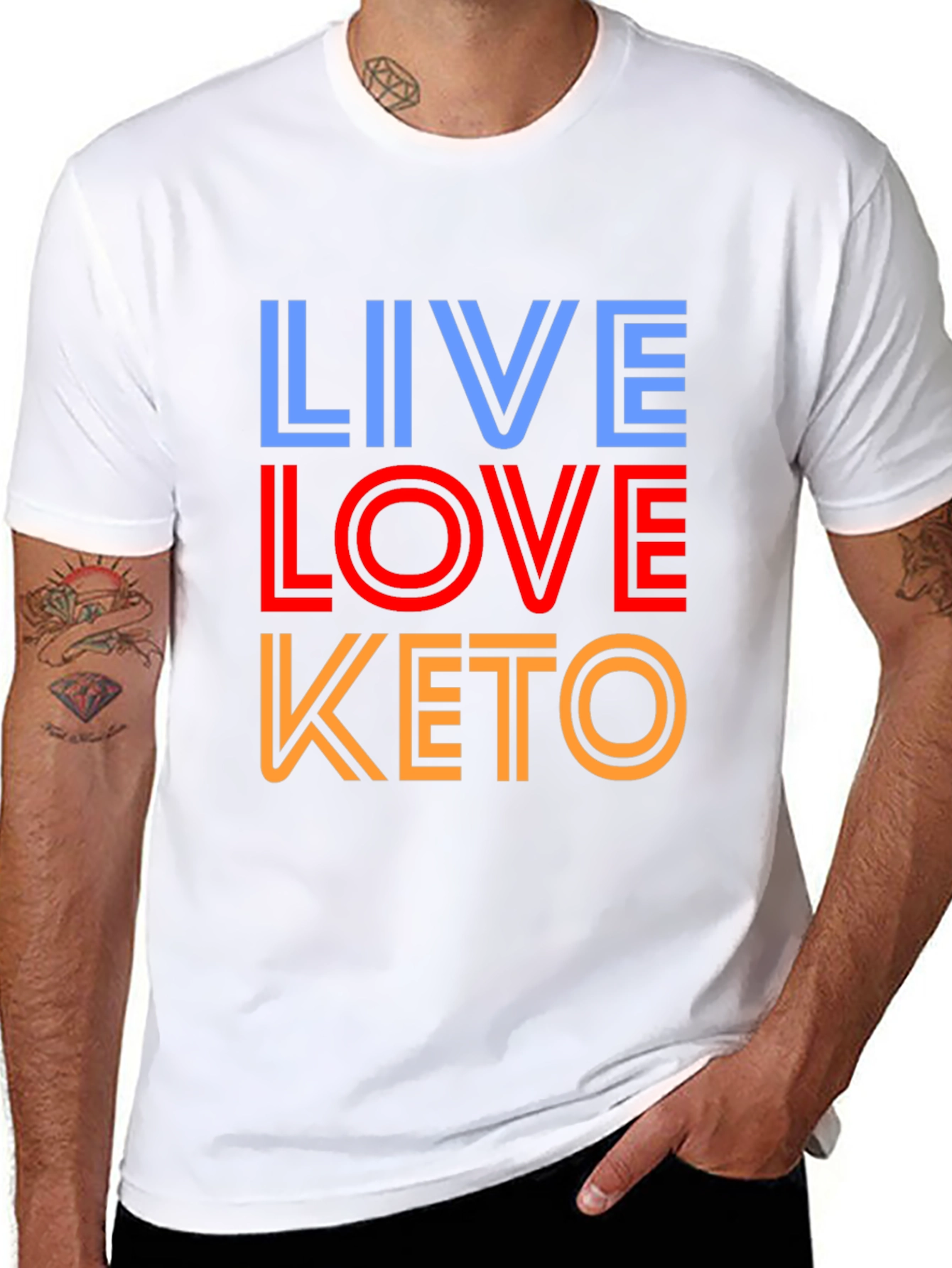 Live Love Keto Black Graphic Tee