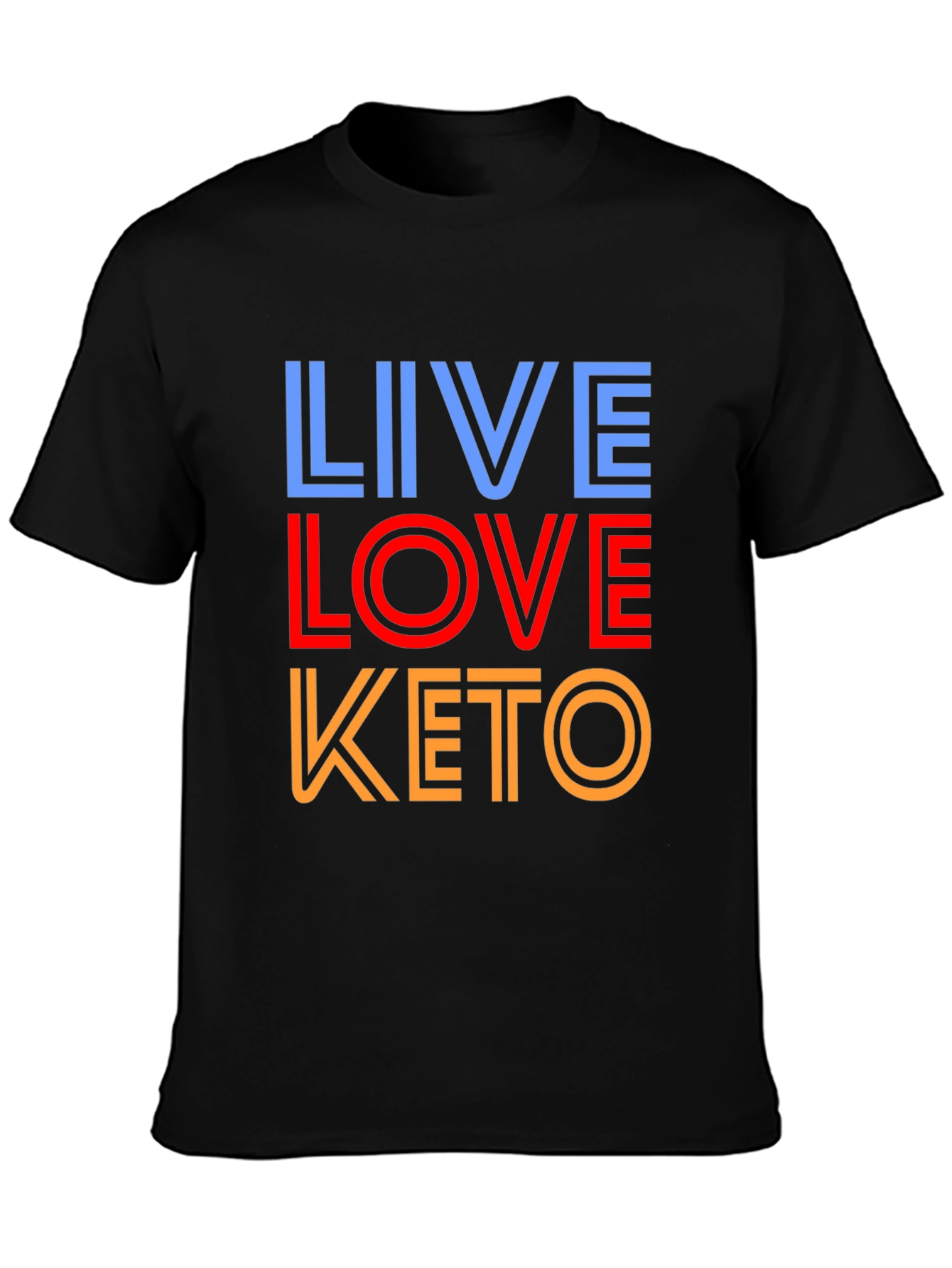 Live Love Keto Black Graphic Tee