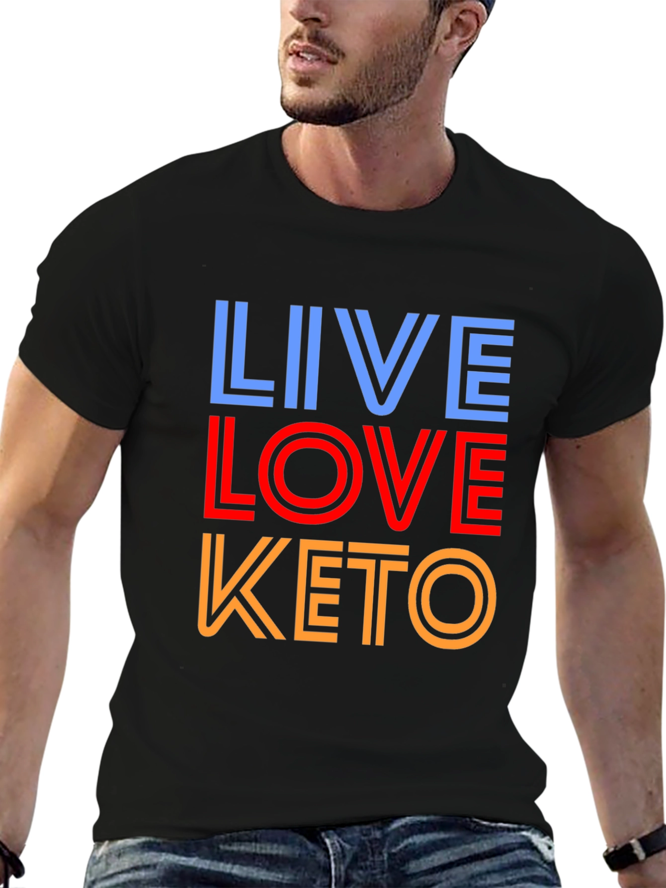 Live Love Keto Black Graphic Tee