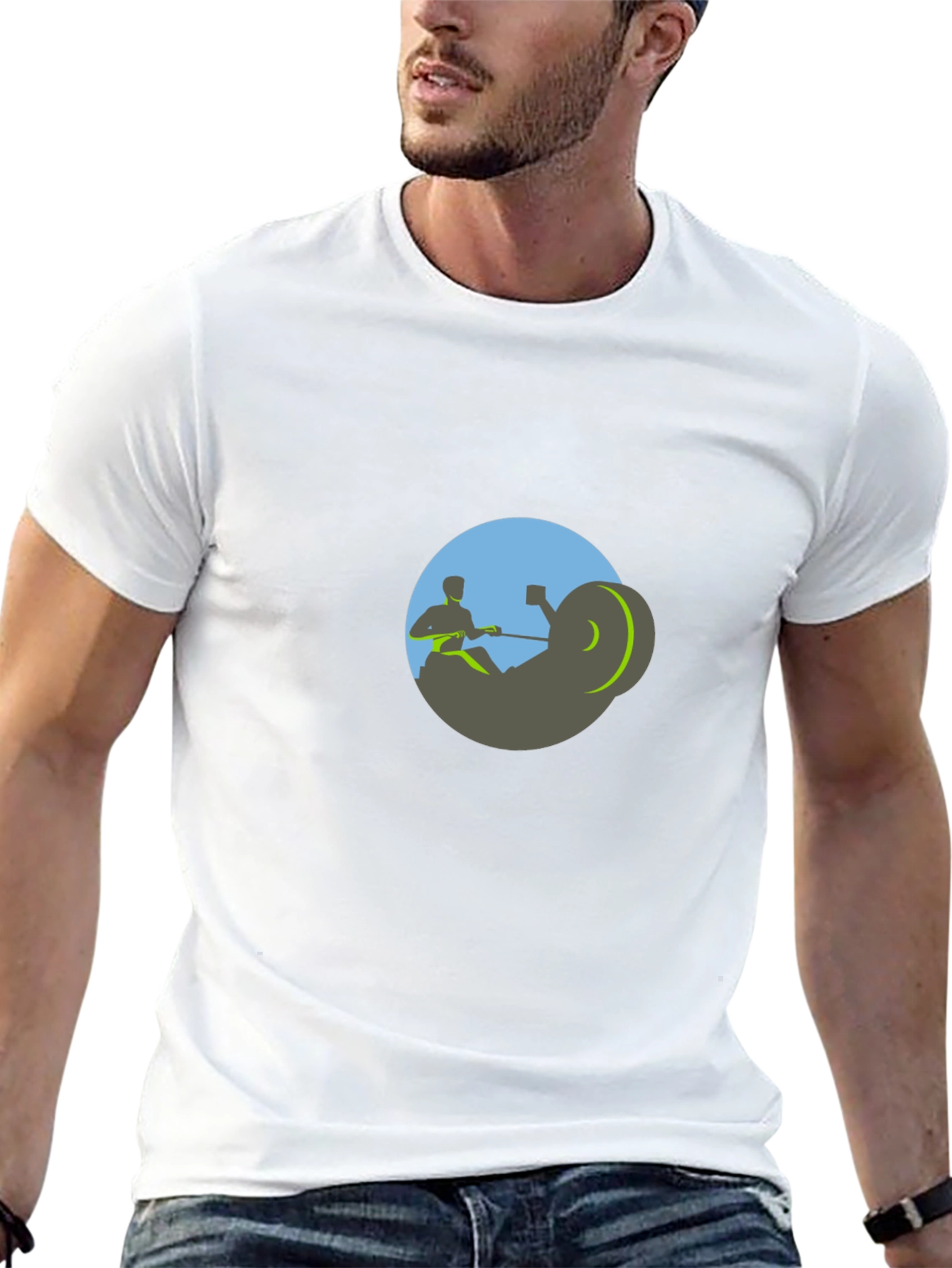 Rowing Machine Graphic Tee - Fitness Apparel