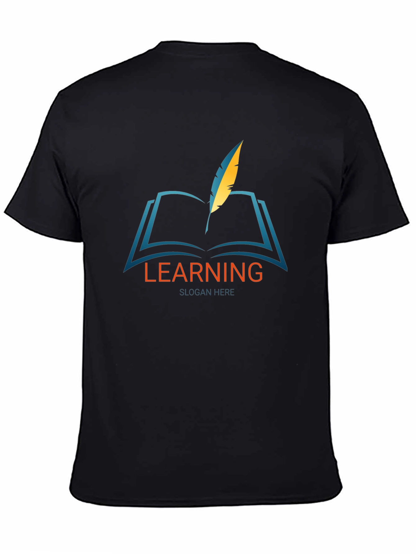 Learning Graphic Print Black T-Shirt