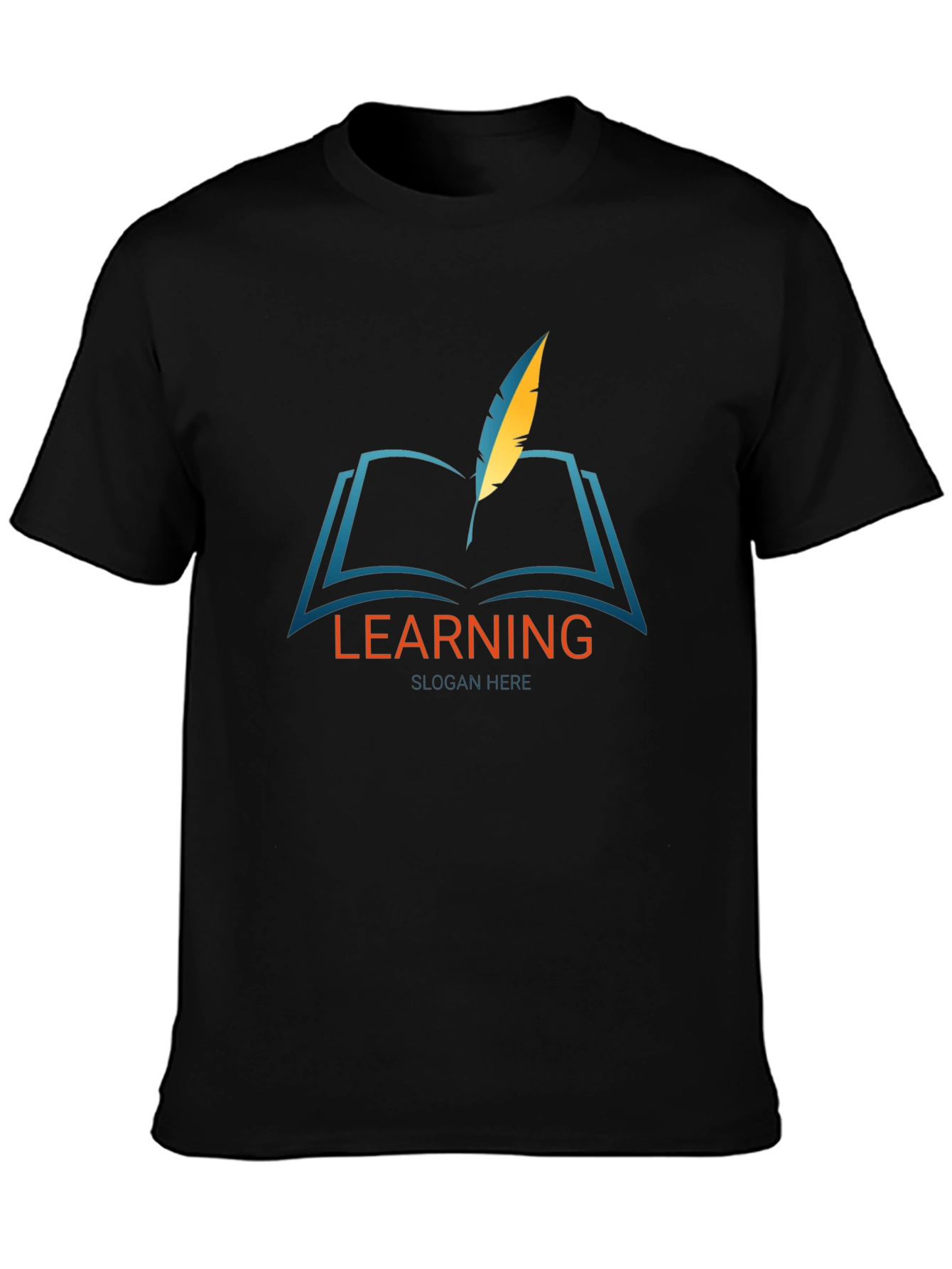 Learning Graphic Print Black T-Shirt