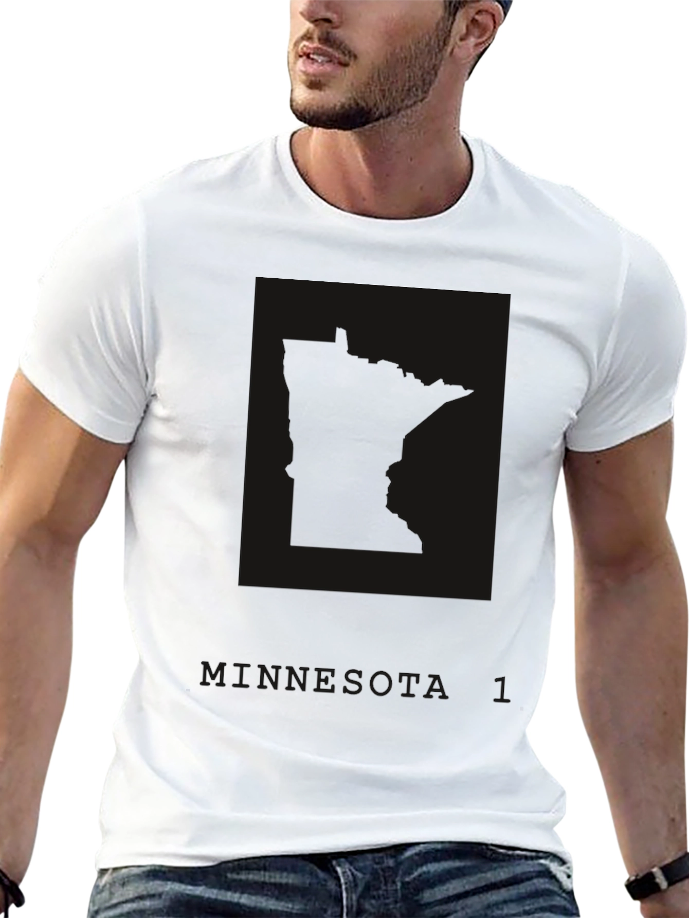 Mens Black Minnesota T-Shirt