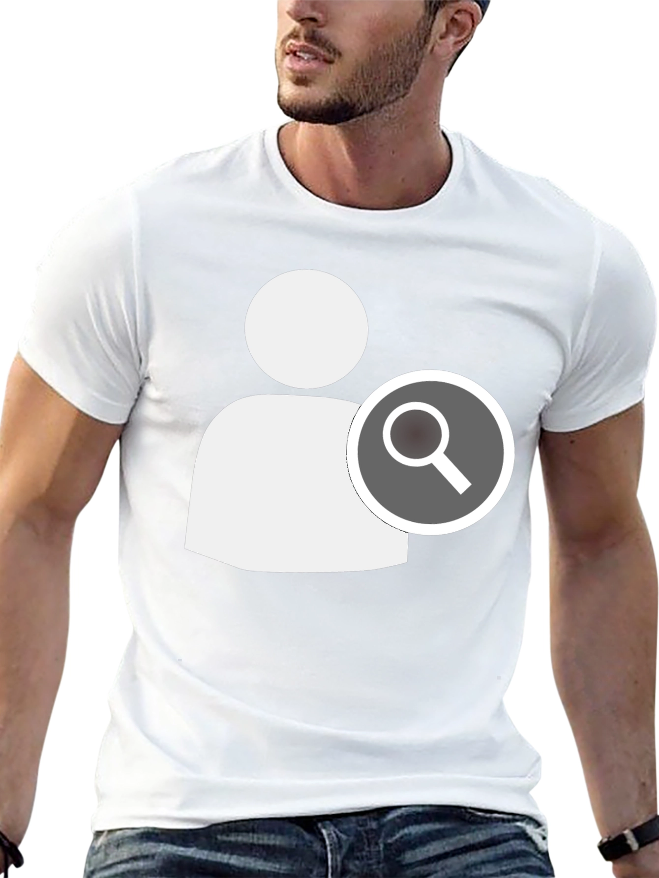 Search User Black T-Shirt