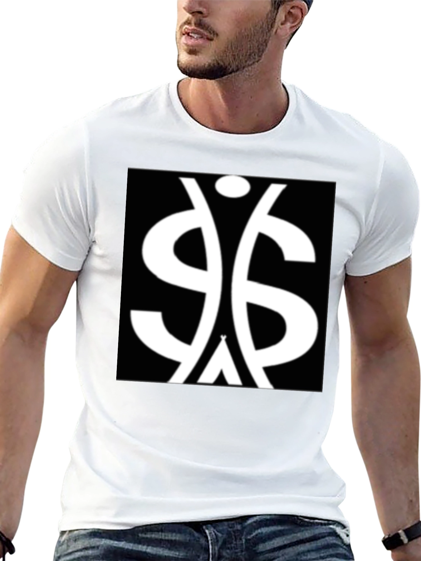 Symbol Graphic Tee - Black Cotton Blend