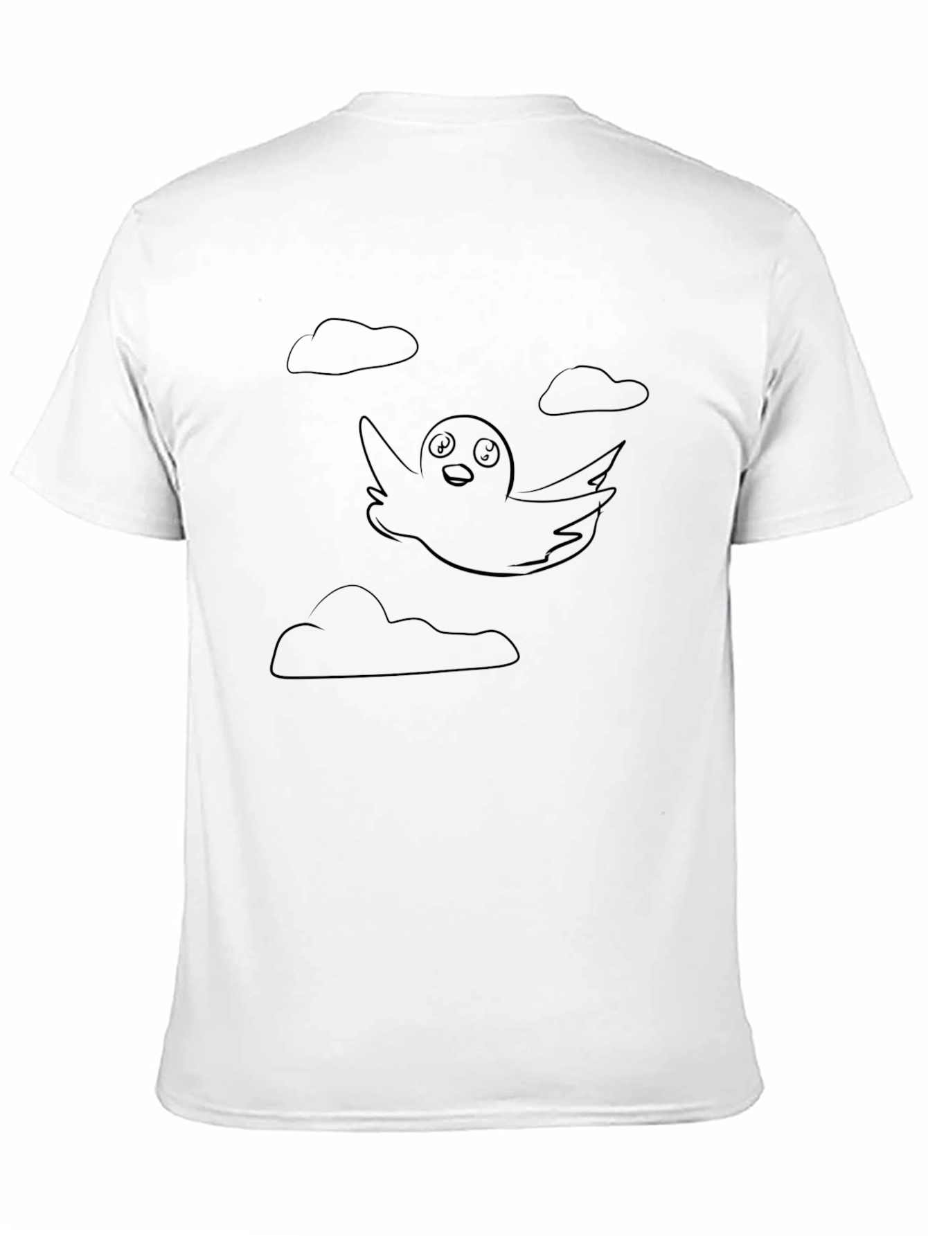 Spooky Cute Ghost Tee - Black Cotton Blend