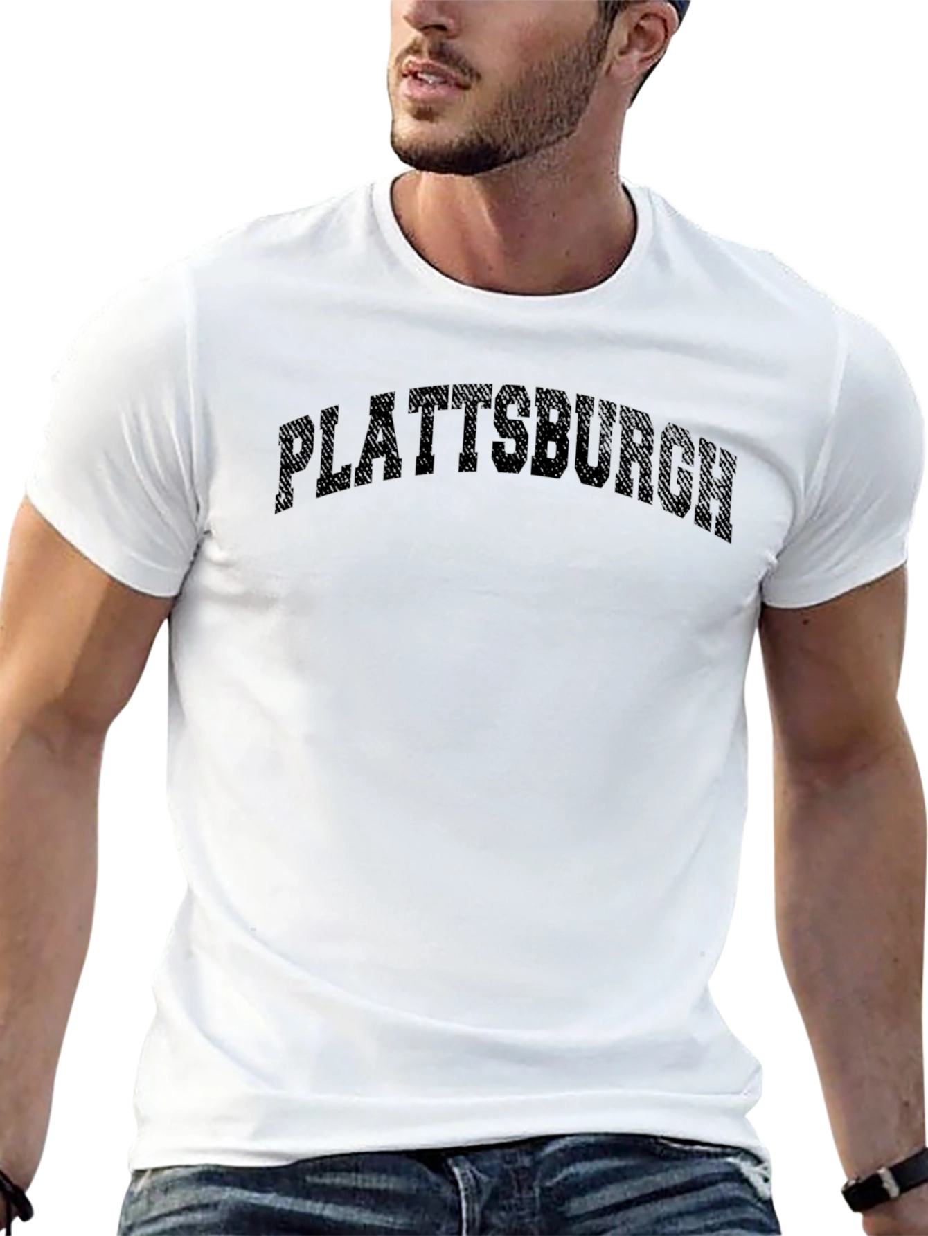 Plattsburgh Black Graphic Tee - Comfortable Casual Style