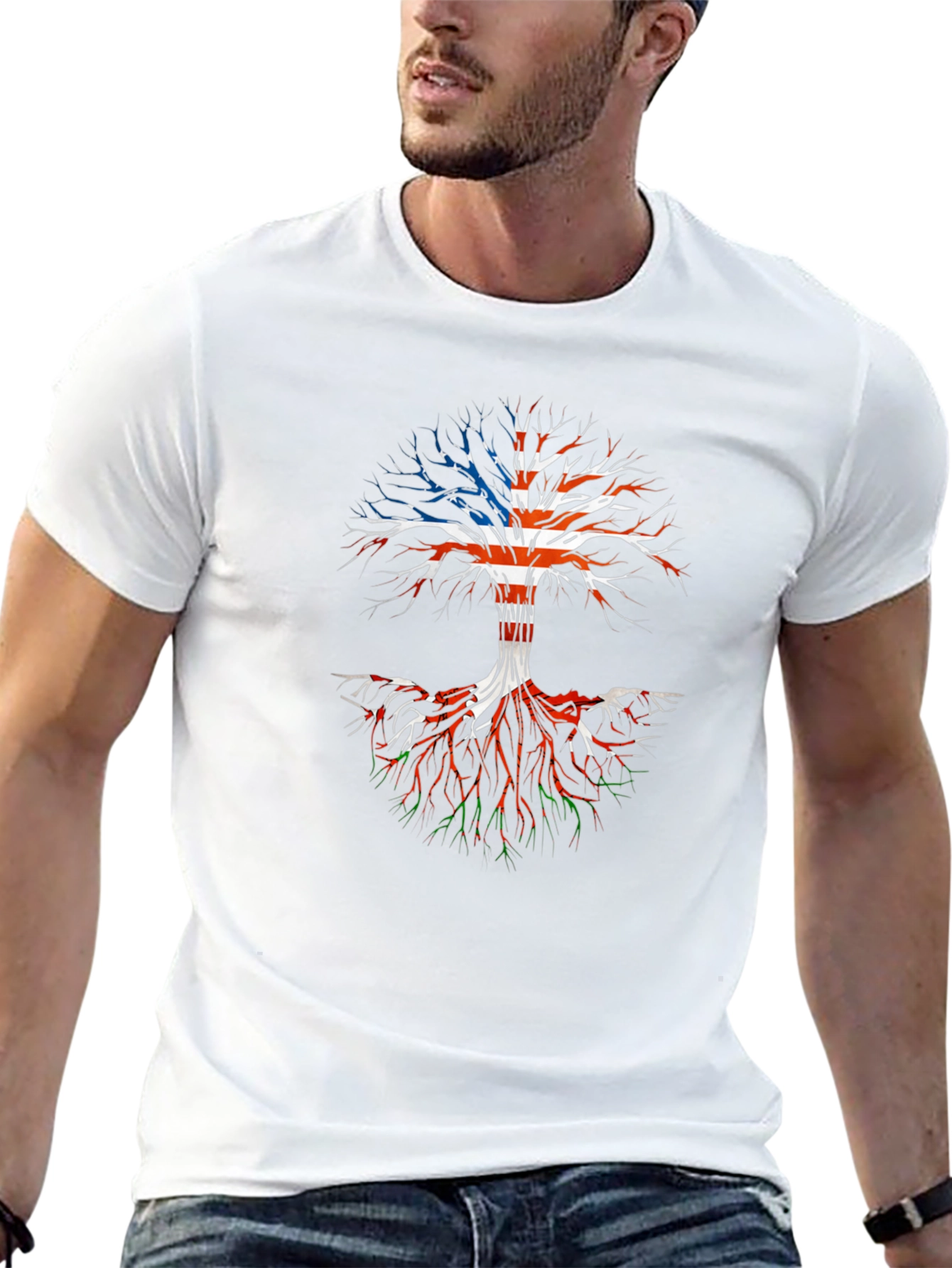 USA & Italy Roots Black Graphic Tee