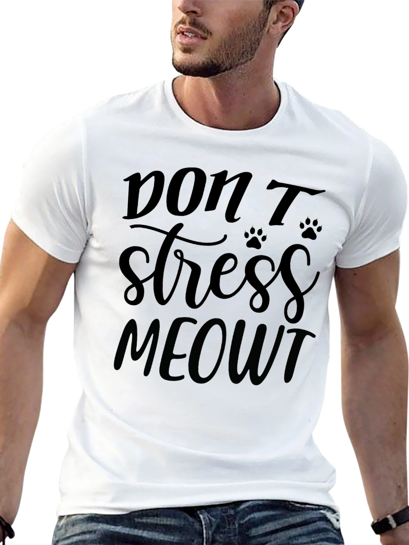 Dont Stress Meowt Black T-Shirt