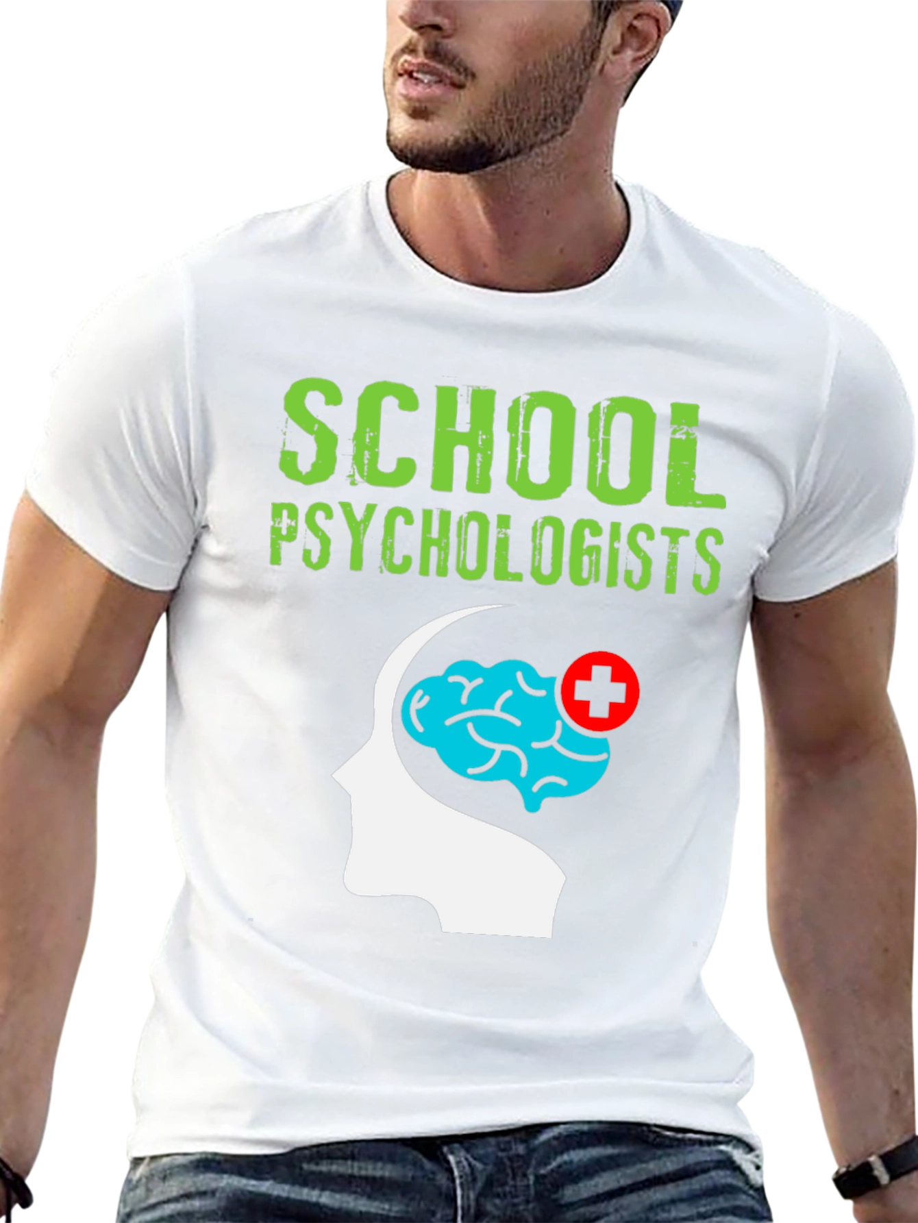 School Psychologist T-Shirt Brain Graphic Tee