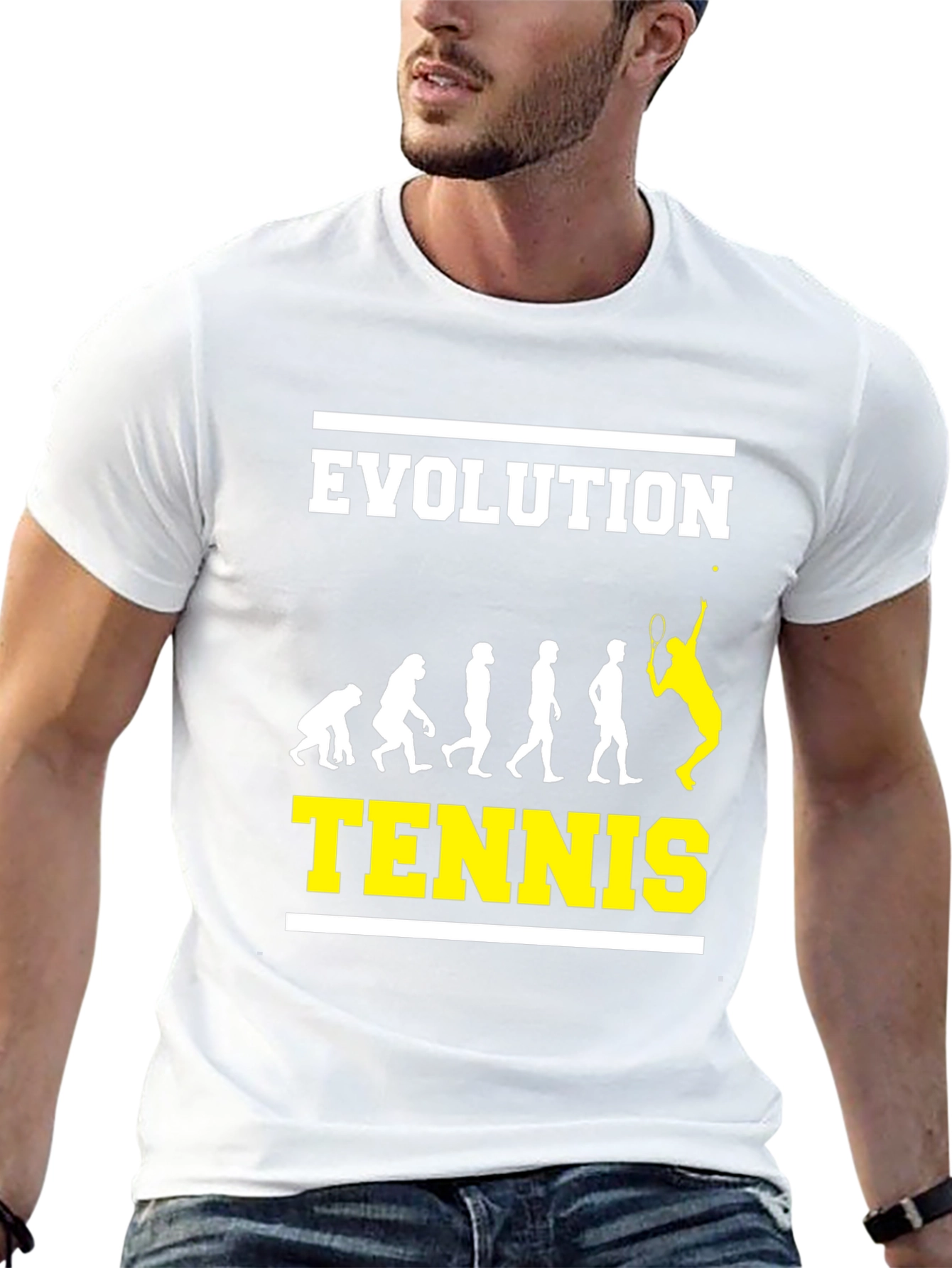 Evolution of Tennis Black Graphic Tee