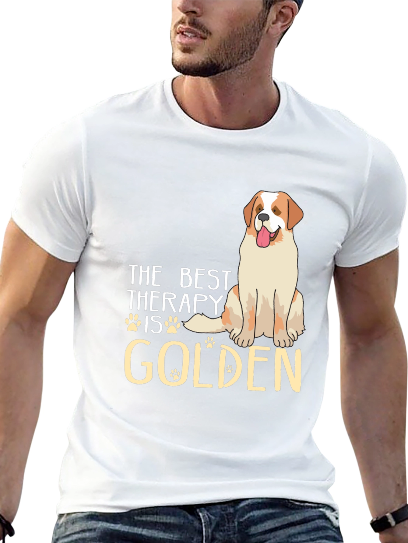 Golden Therapy T-Shirt - Dog Lover Apparel