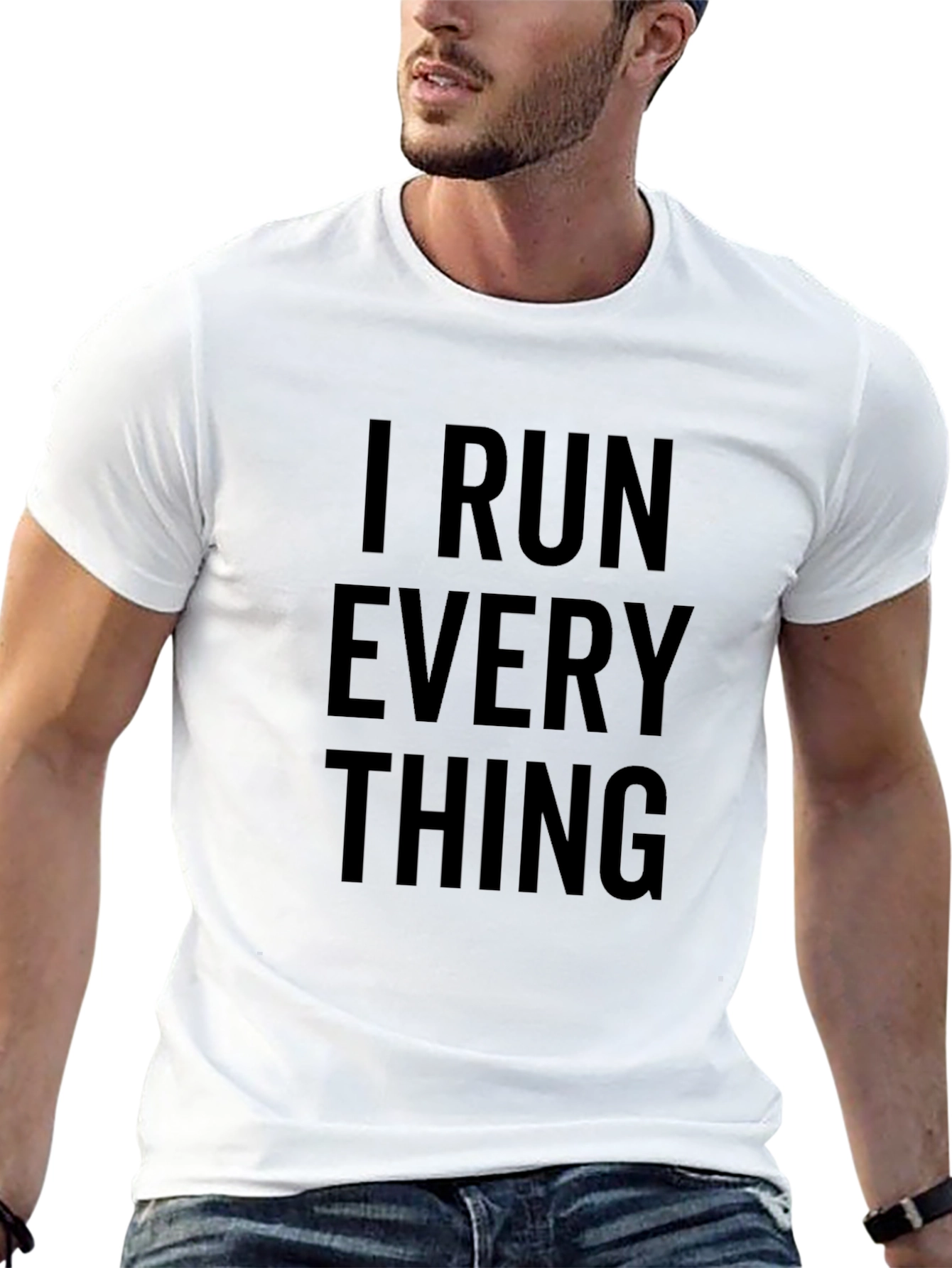 I Run Everything T-Shirt - Black Cotton Blend