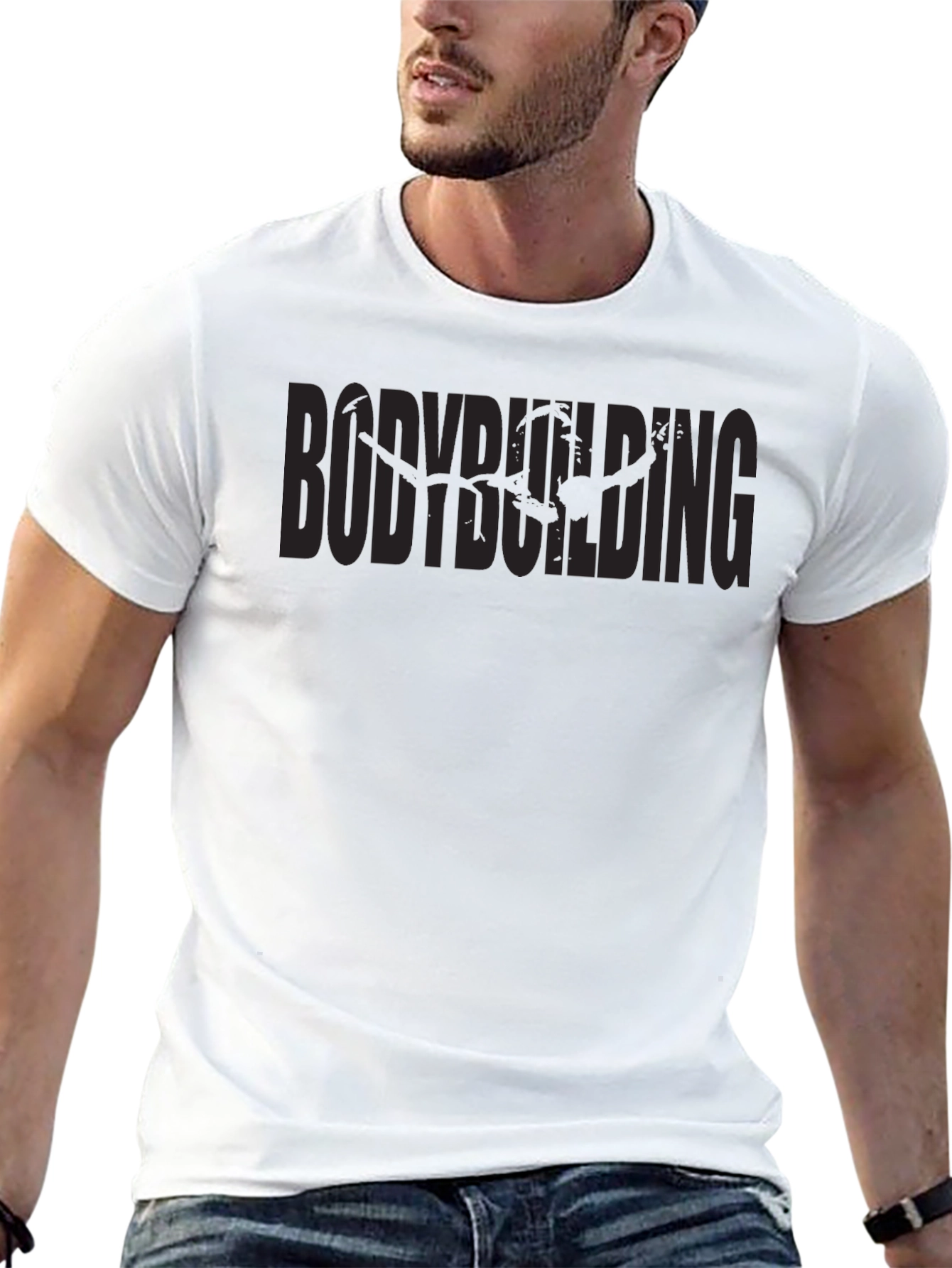 Bodybuilding Graphic Tee - Black Gym T-Shirt