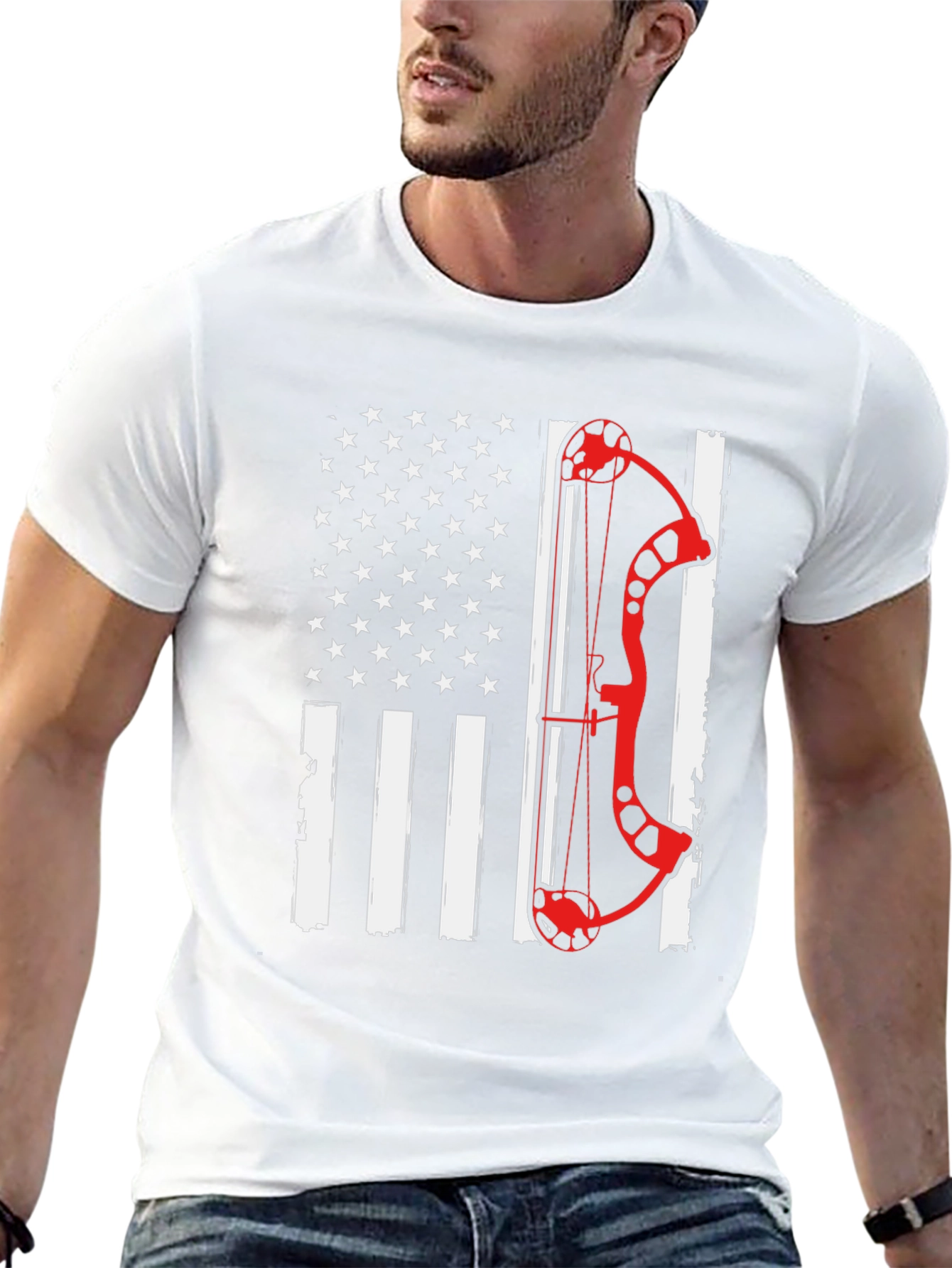 American Flag Bow Hunting T-Shirt - Patriot Archer Apparel