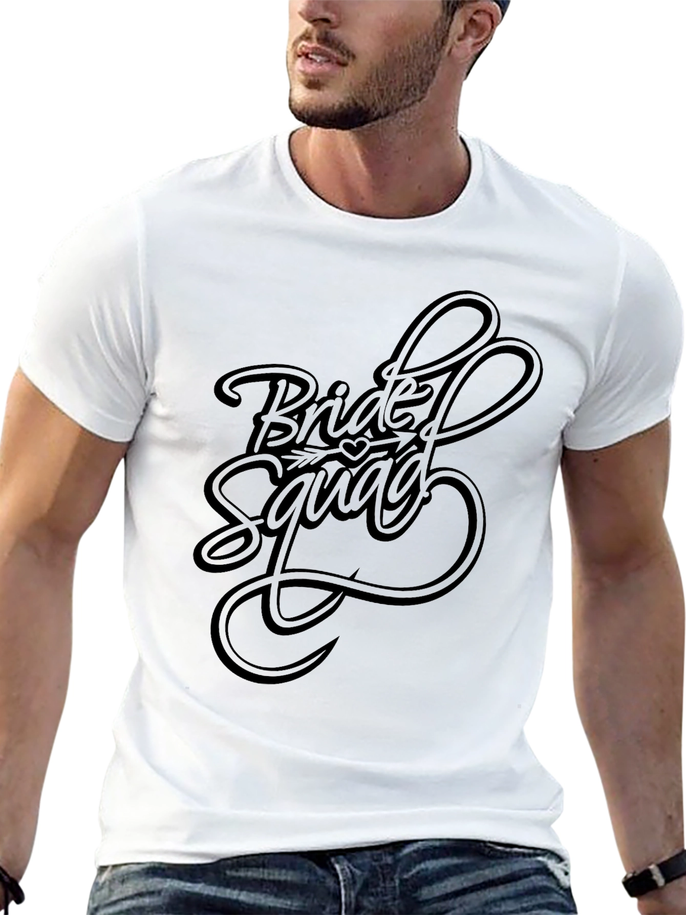 Bride Squad Crew Neck T-Shirt - Black