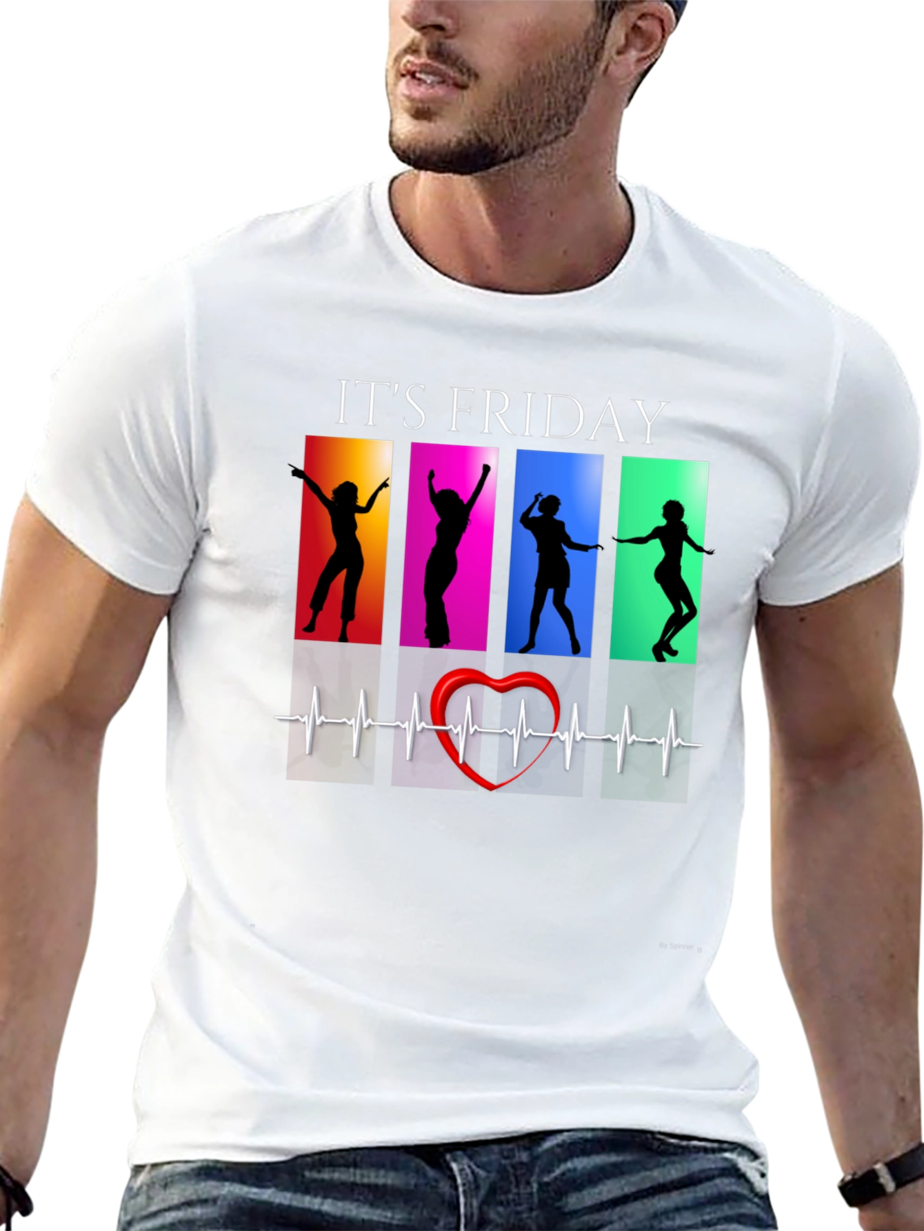 Its Friday Heartbeat Dancing Graphic T-Shirt