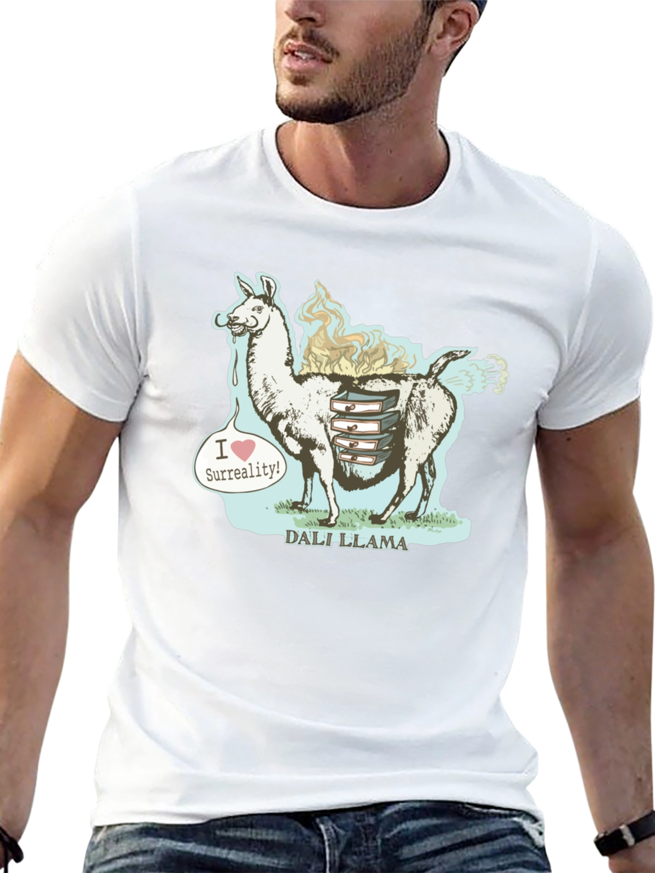 Dali Llama Graphic Tee - Surreal Art Shirt