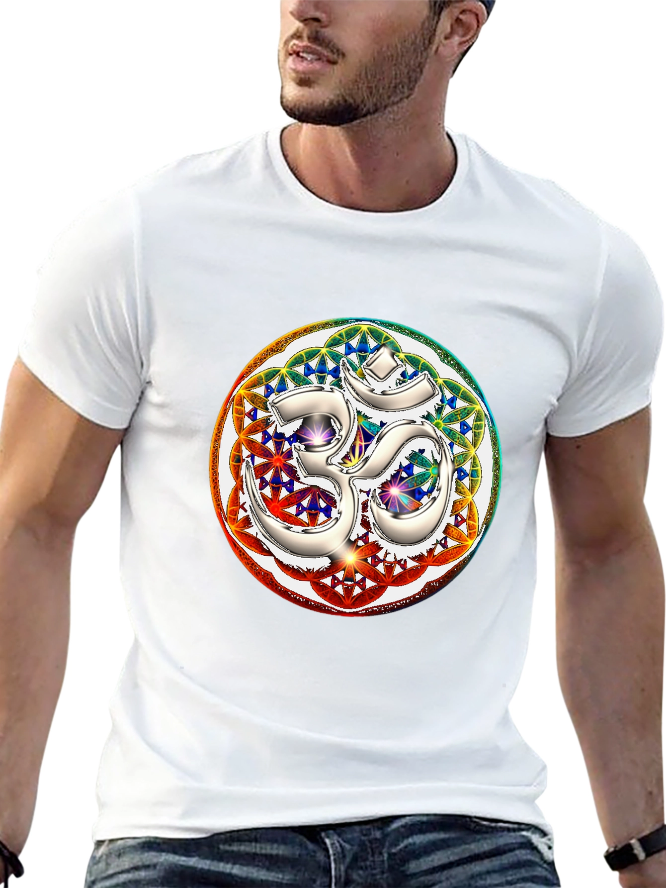 Om Mandala Graphic Tee - Black