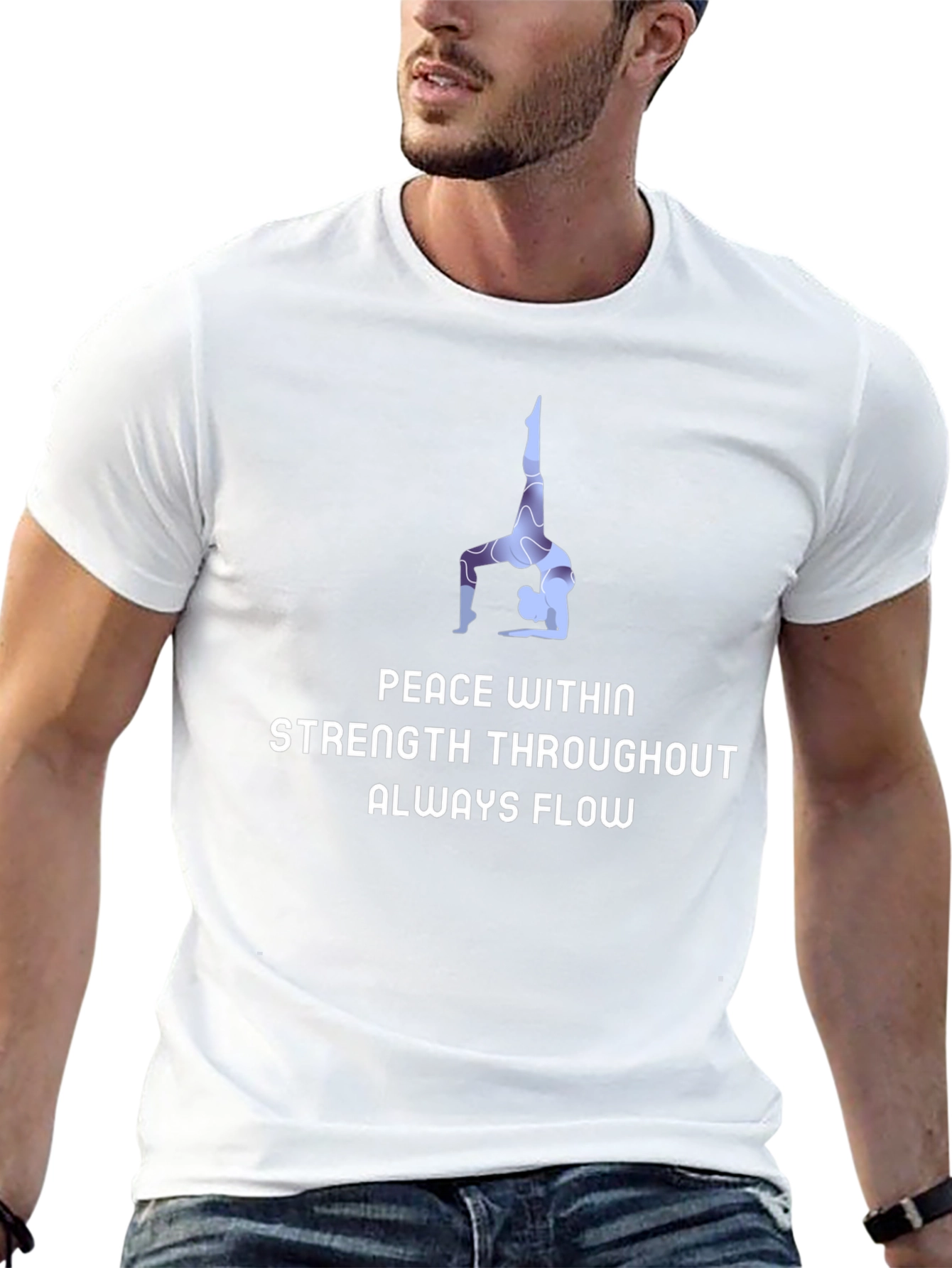Yoga Peace & Strength Black Tee