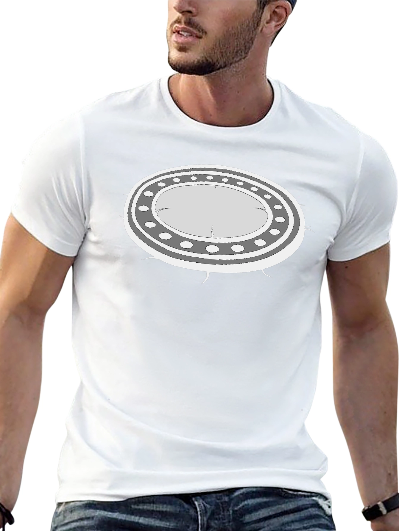 UFO Graphic Black T-Shirt - Unique Alien Design