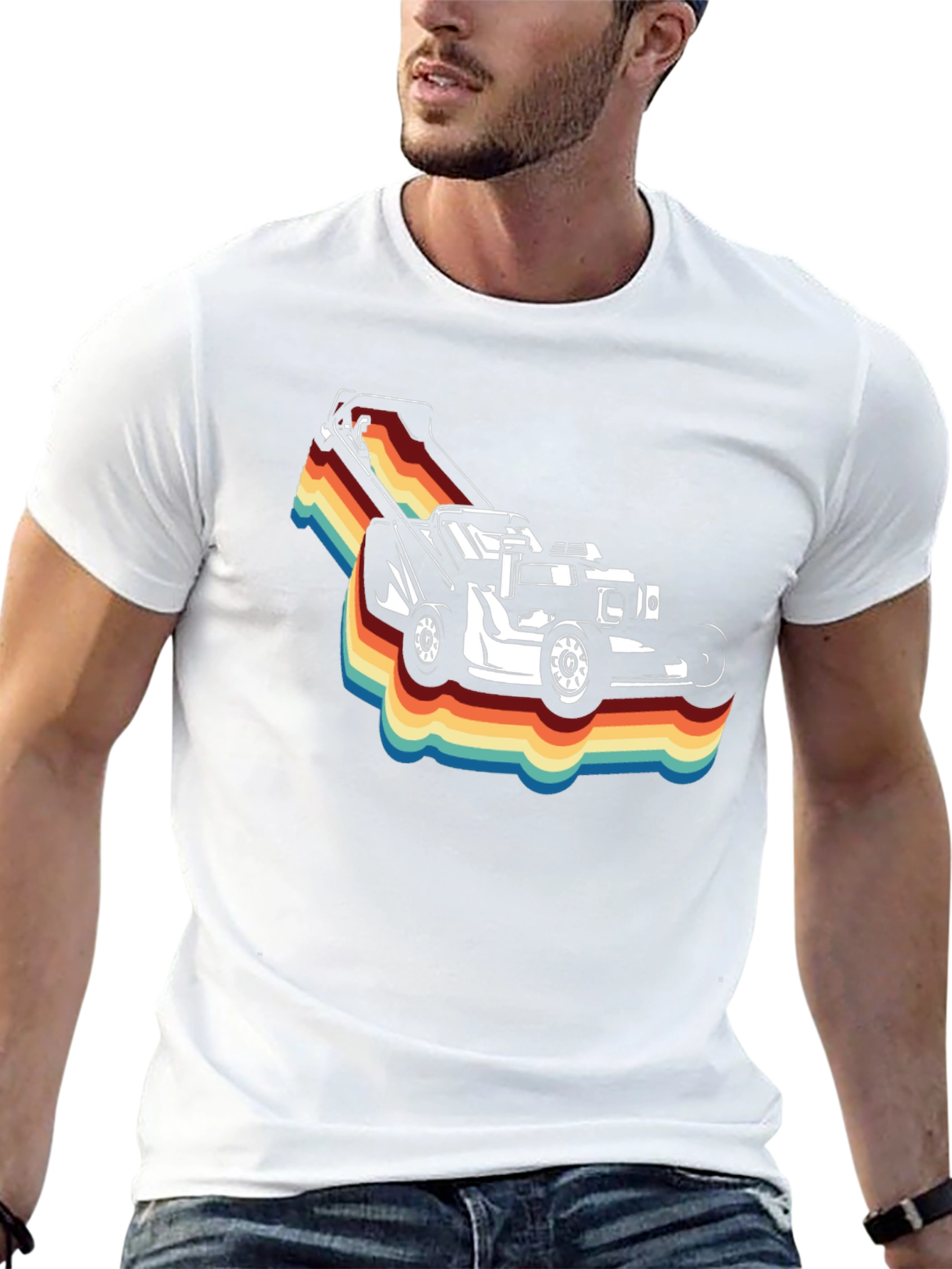 Retro Lawn Mower Graphic Tee
