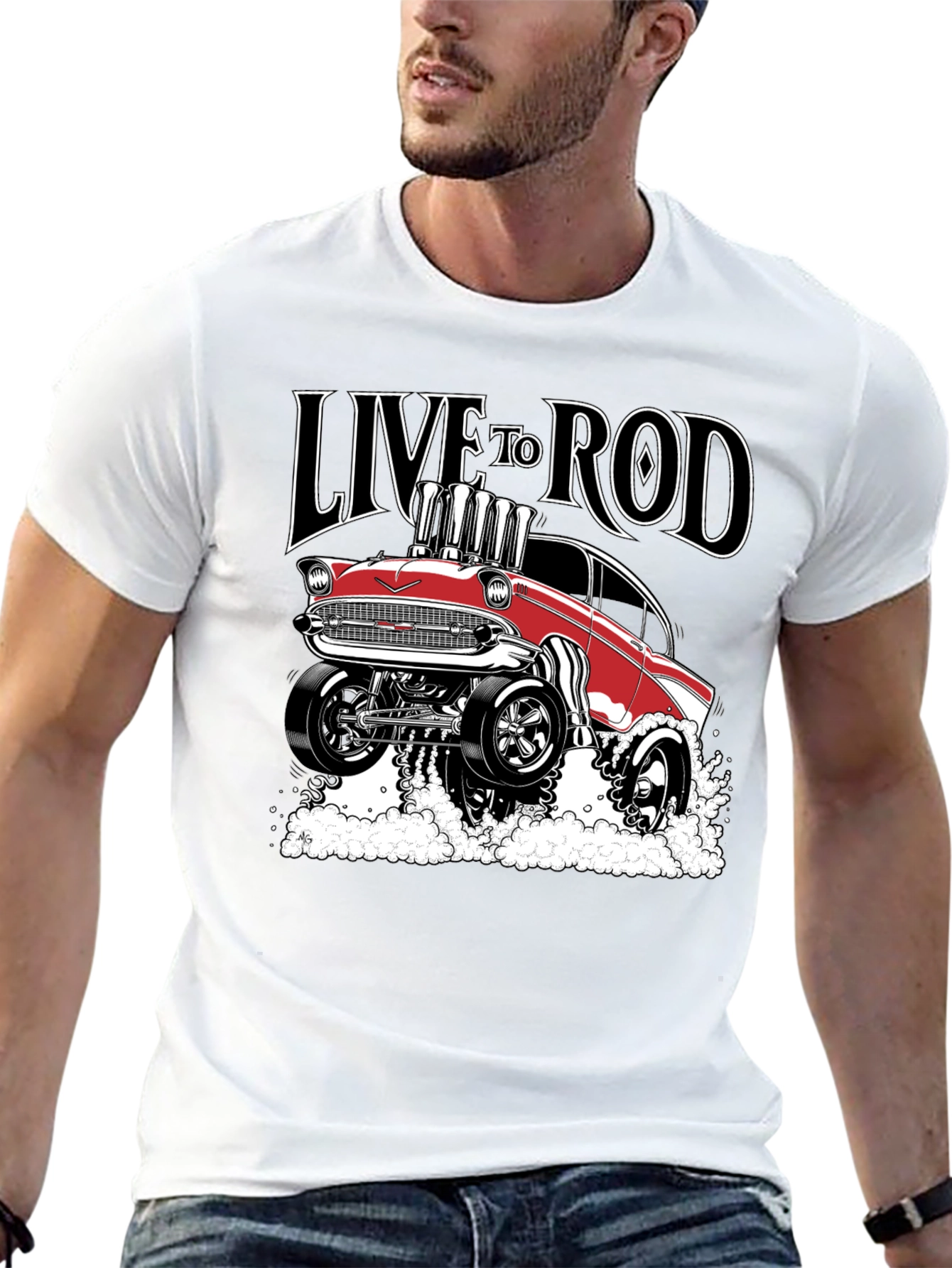Live to Rod Black Graphic T-Shirt