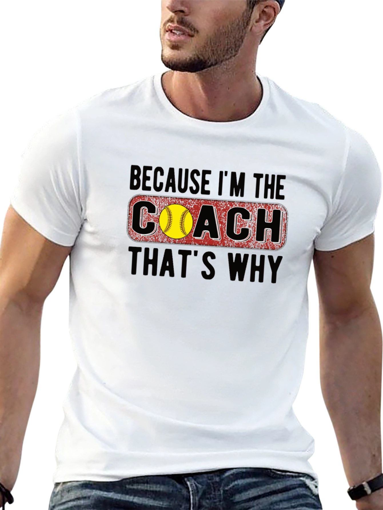 Coach T-Shirt - Softball Design