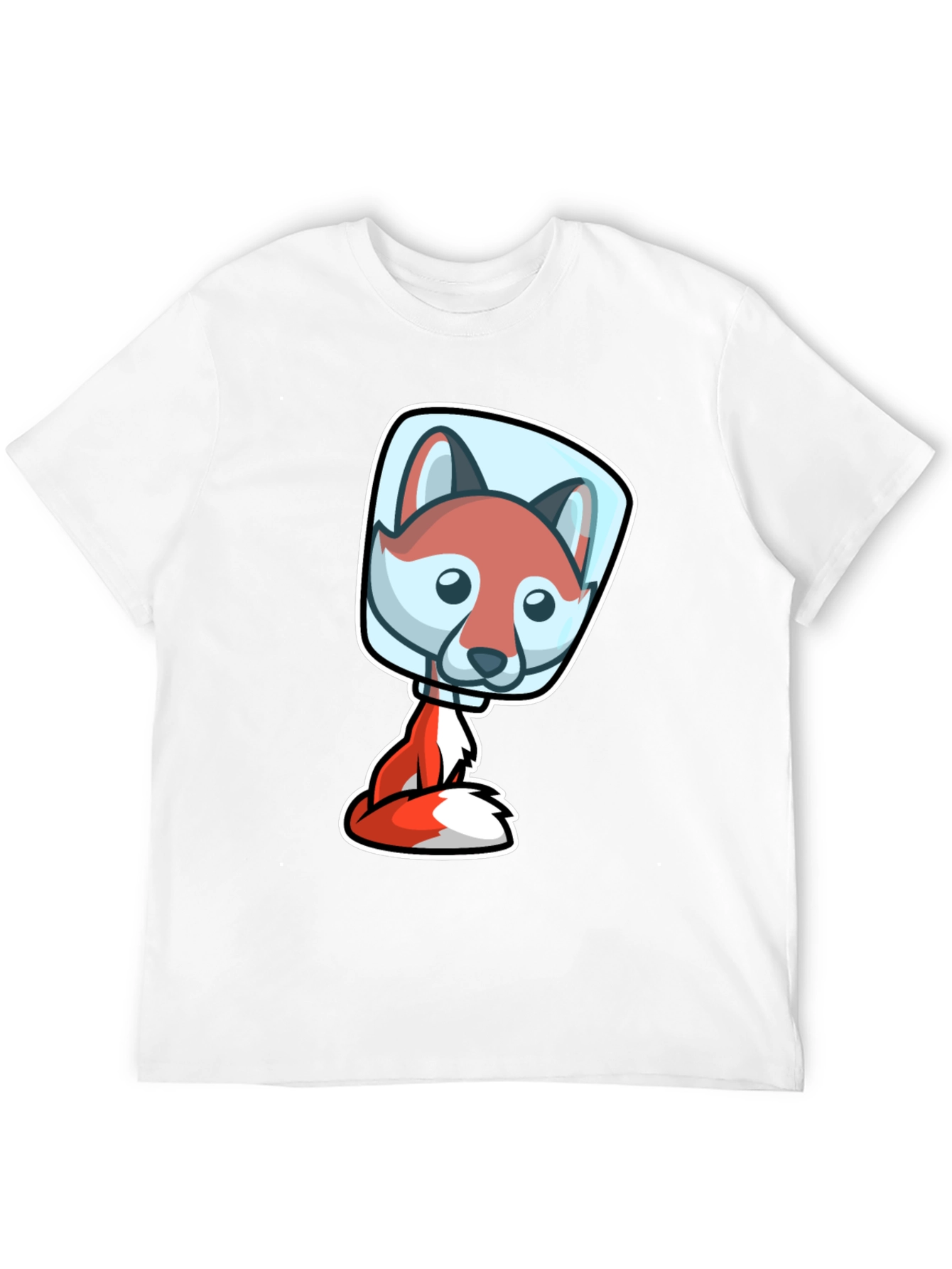 Fox Astronaut T-Shirt - Cute Cartoon Design