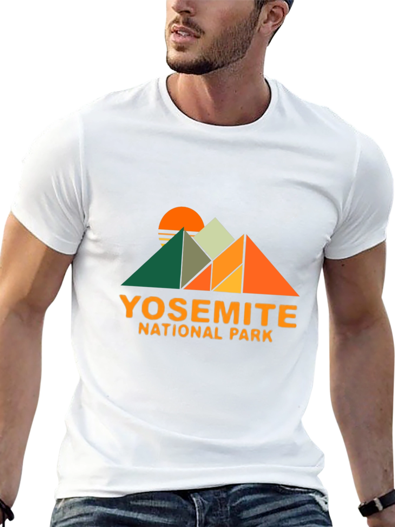 Yosemite National Park Geometric Graphic T-Shirt