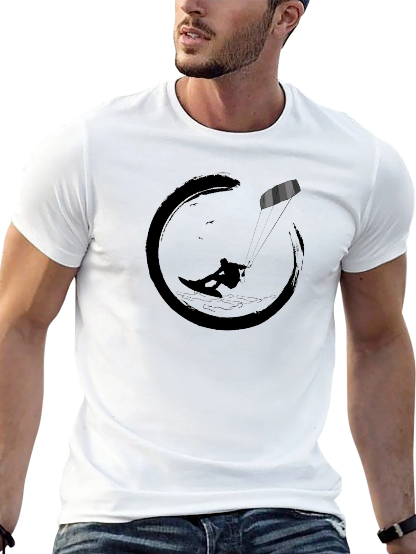 Black Kite Surfing Graphic Tee