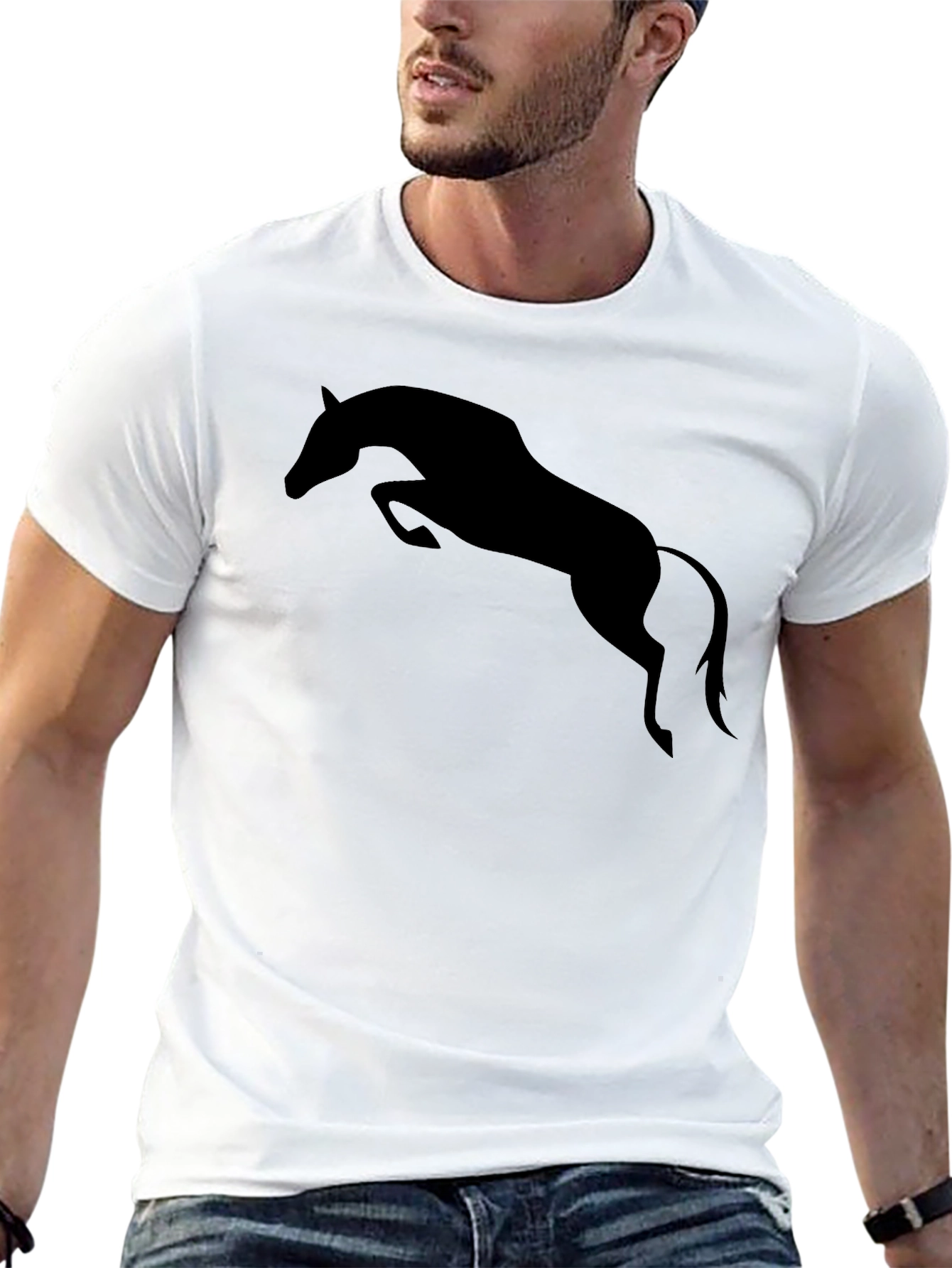 Black Horse Silhouette Graphic Tee