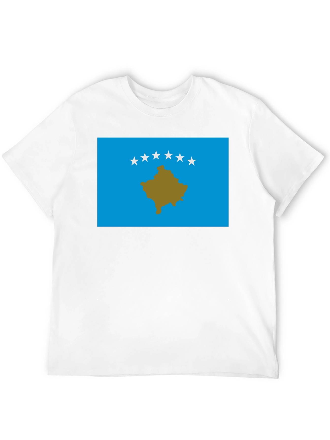 Kosovo Flag Graphic T-Shirt - Black