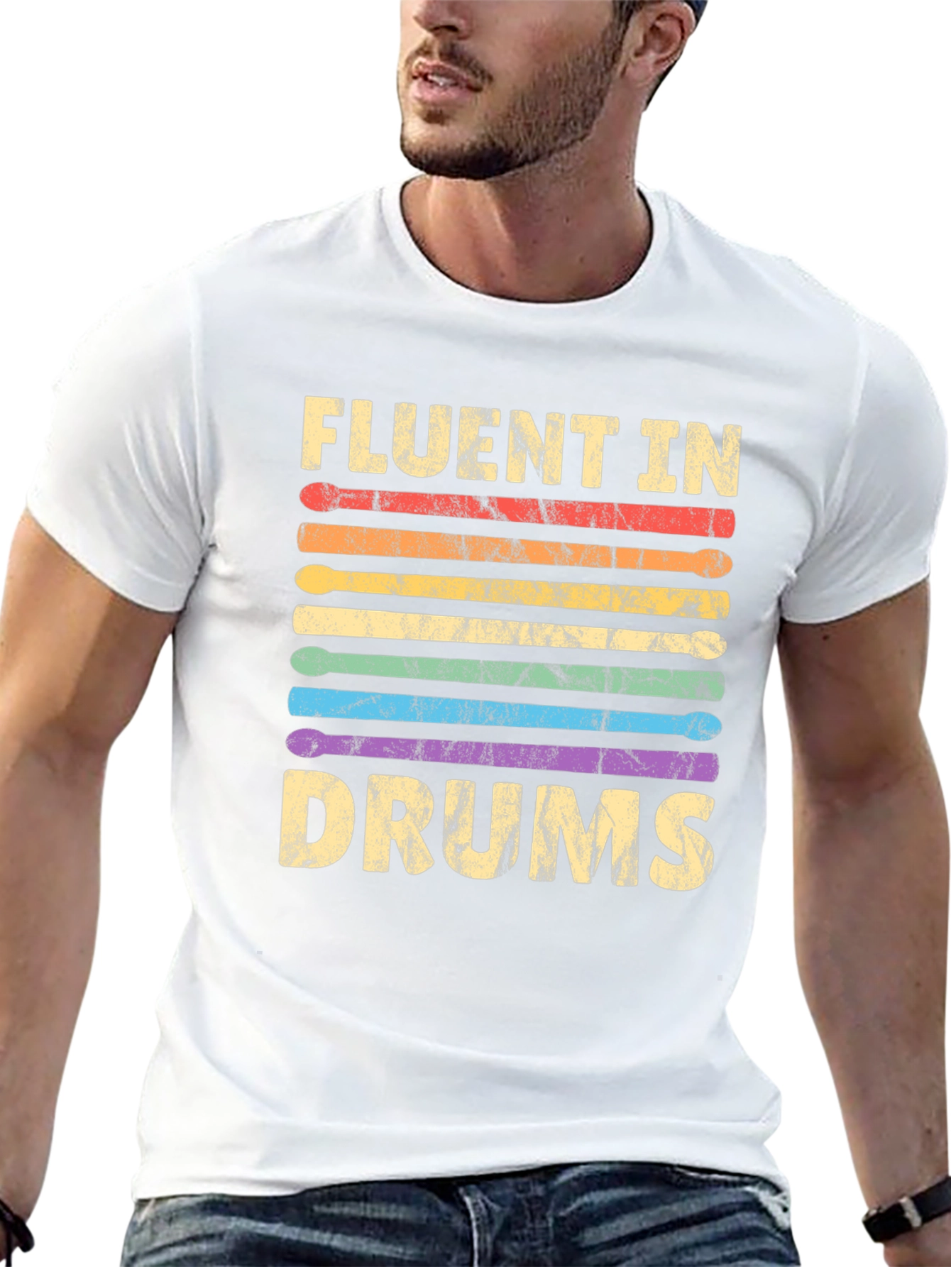 Fluent In Drums T-Shirt - Music Lover Tee