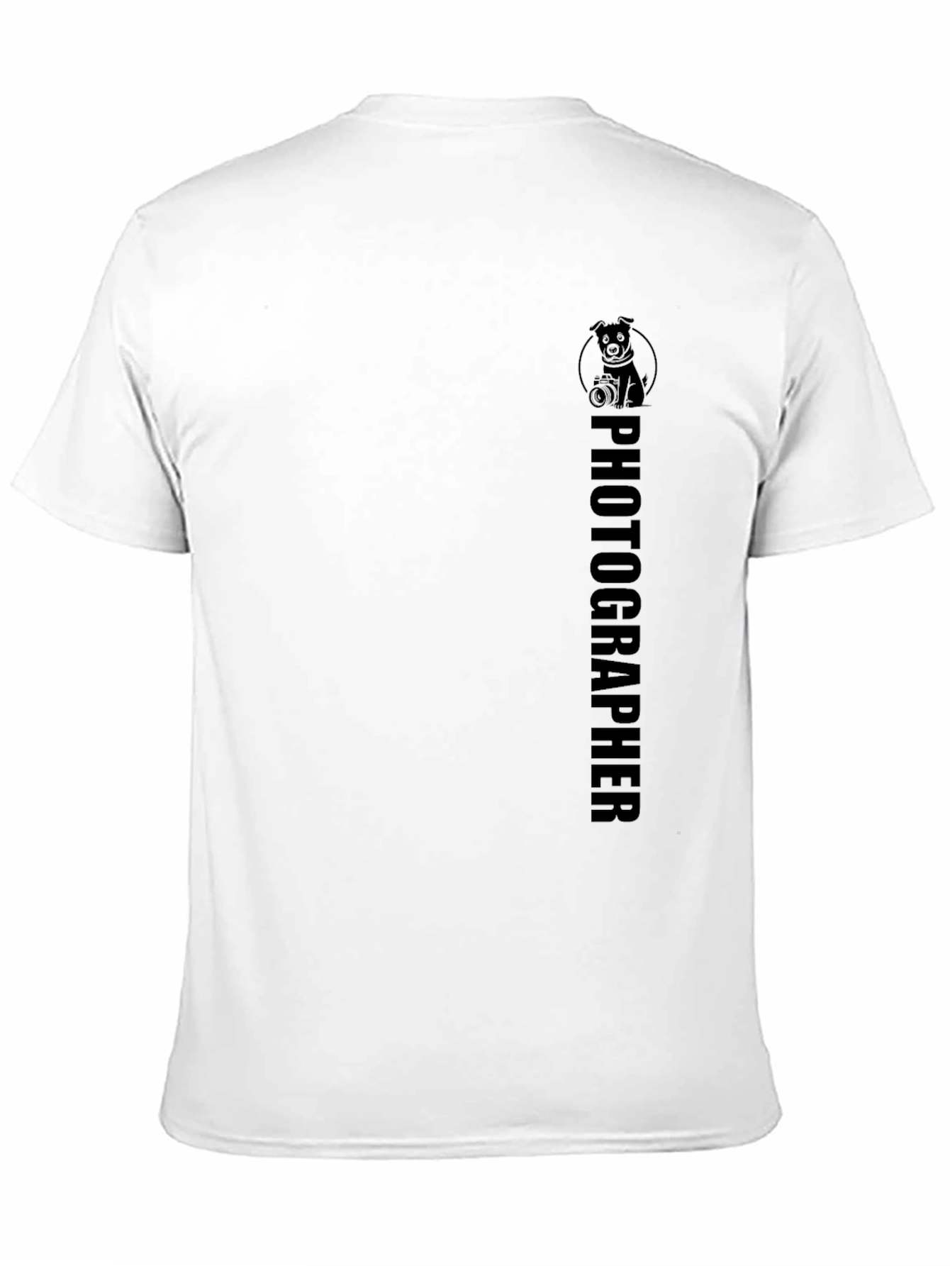 Photographer Dog Graphic Tee - Black Unisex T-Shirt
