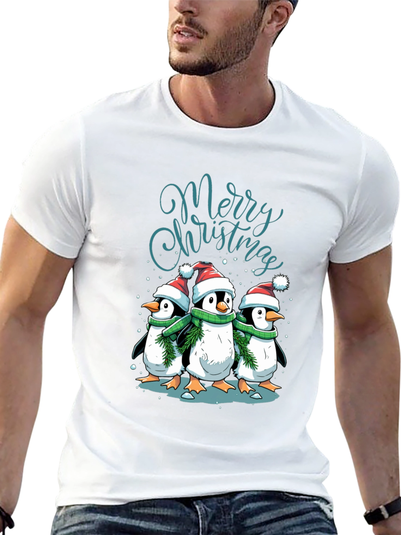Festive Penguin Christmas T-Shirt