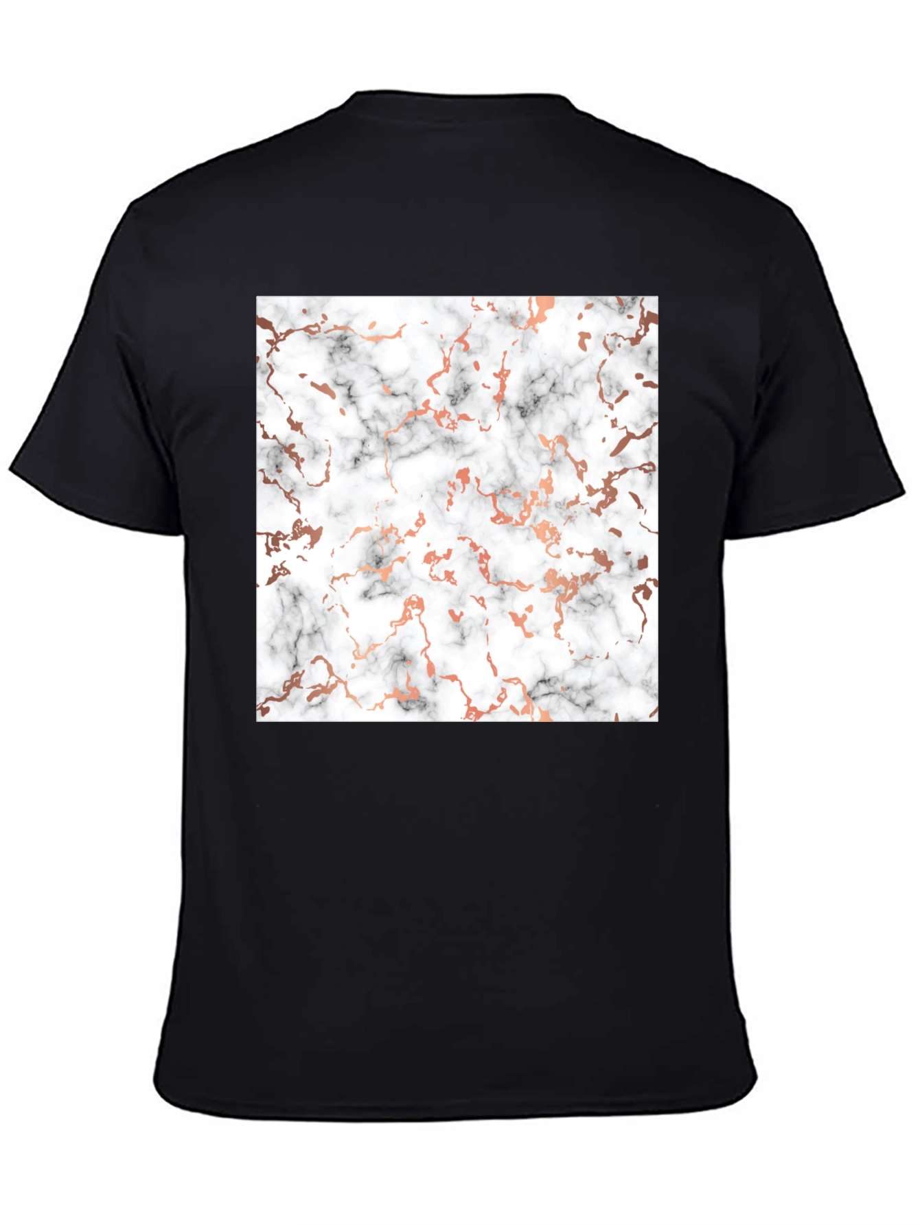 Marble Pattern Black T-Shirt