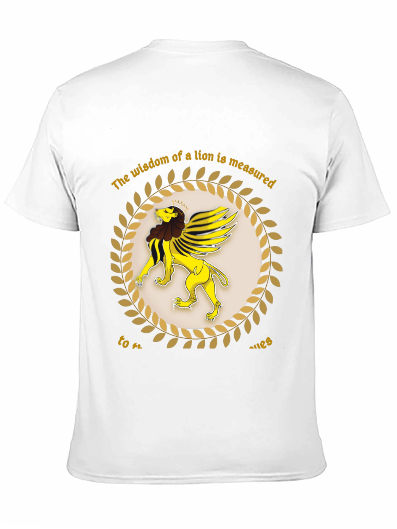 Lion Wisdom Graphic Tee - Black Cotton Shirt