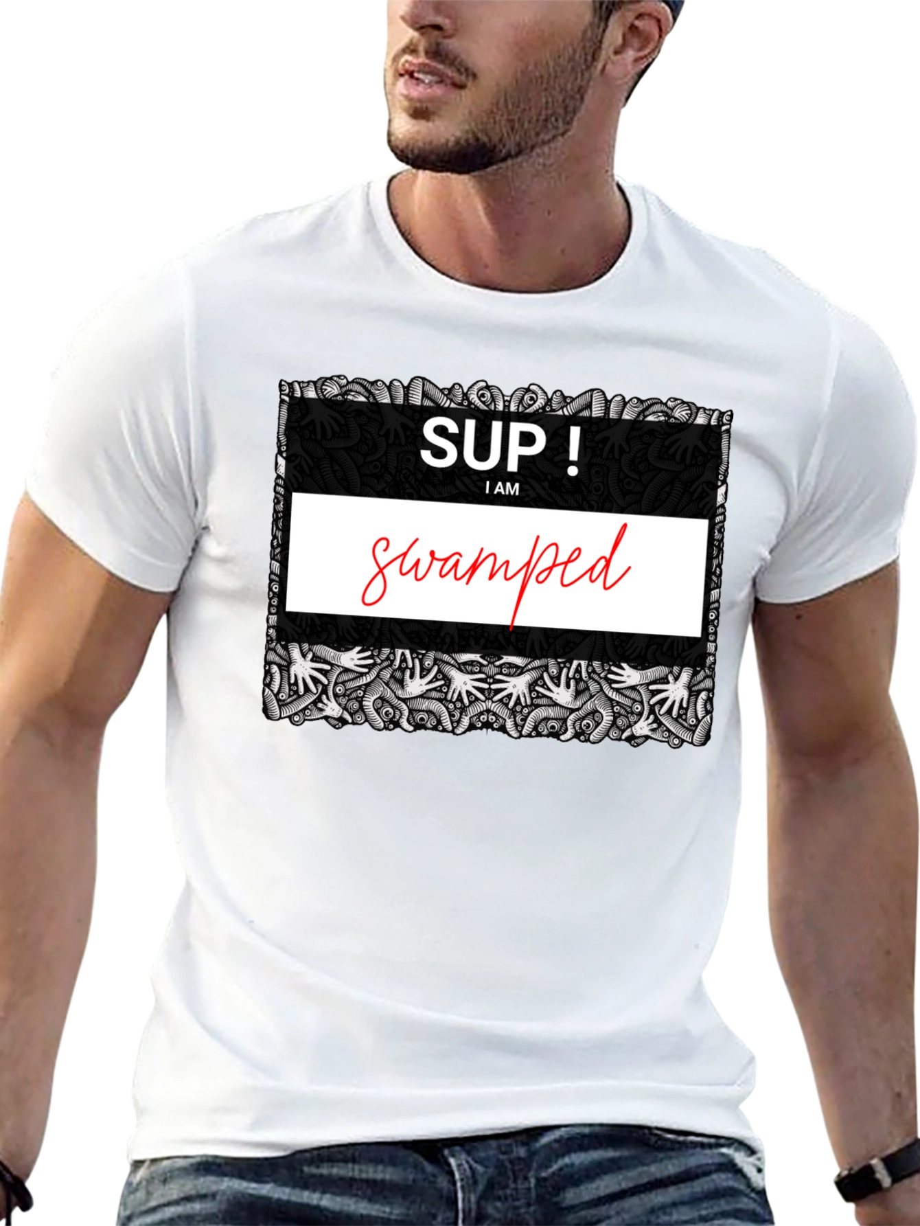 Swamped Graphic Tee - Unique Design Comfortable Fit