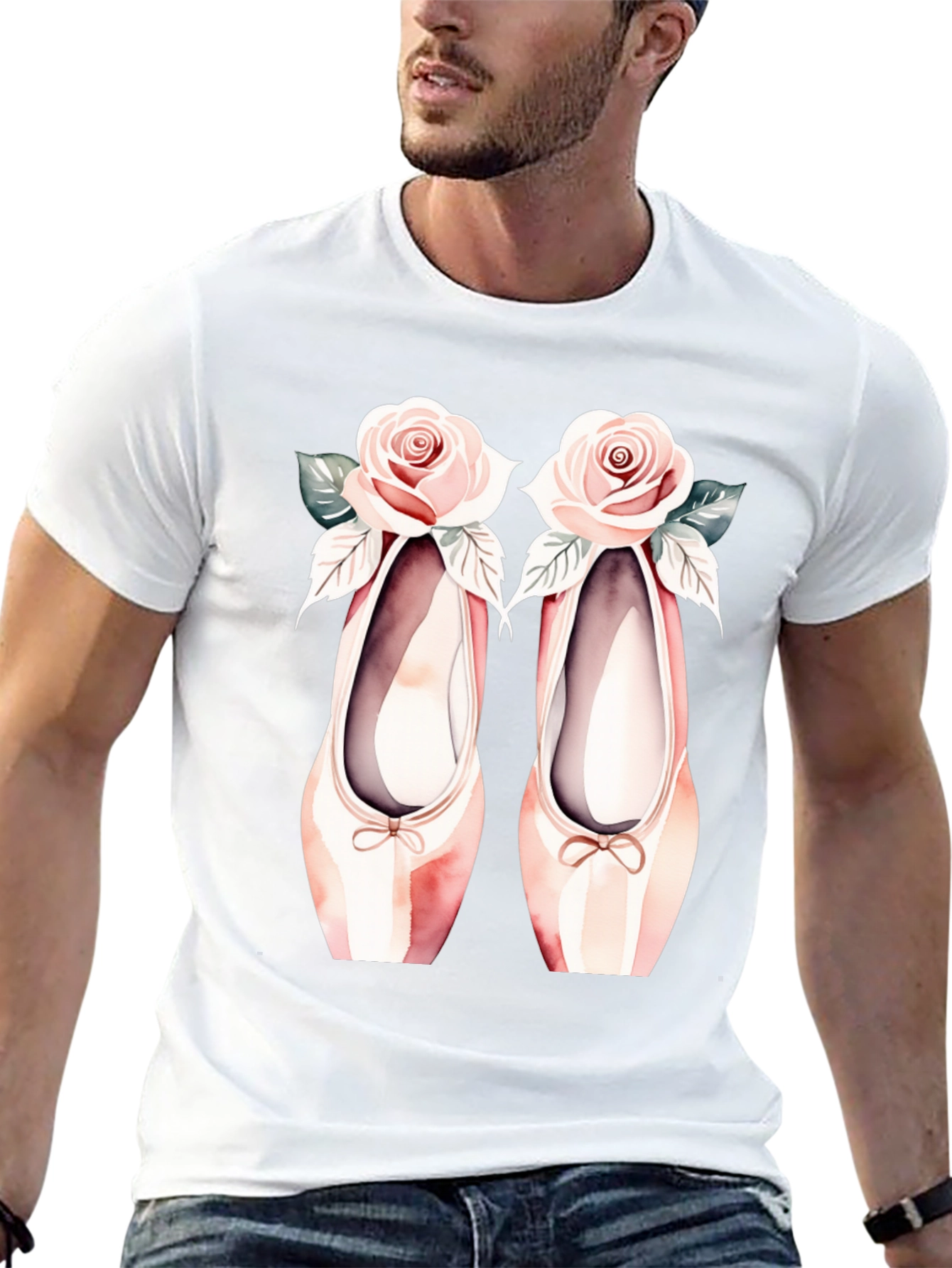 Ballet Shoes & Roses Graphic Tee