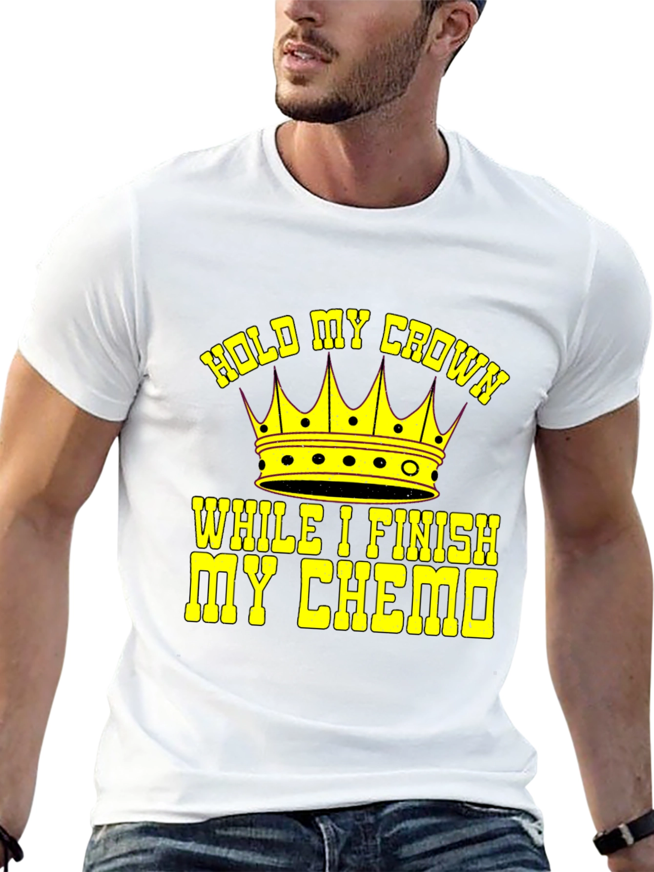Hold My Crown Chemo Warrior Black Graphic T-Shirt