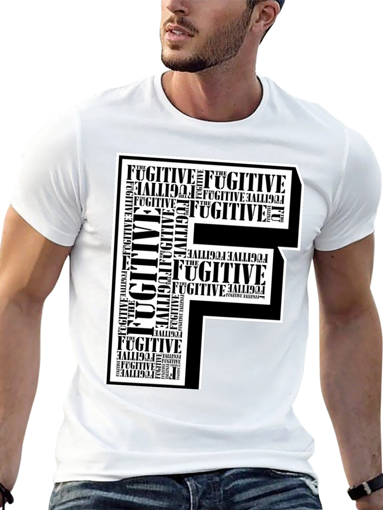 Fugitive F Graphic Print T-Shirt