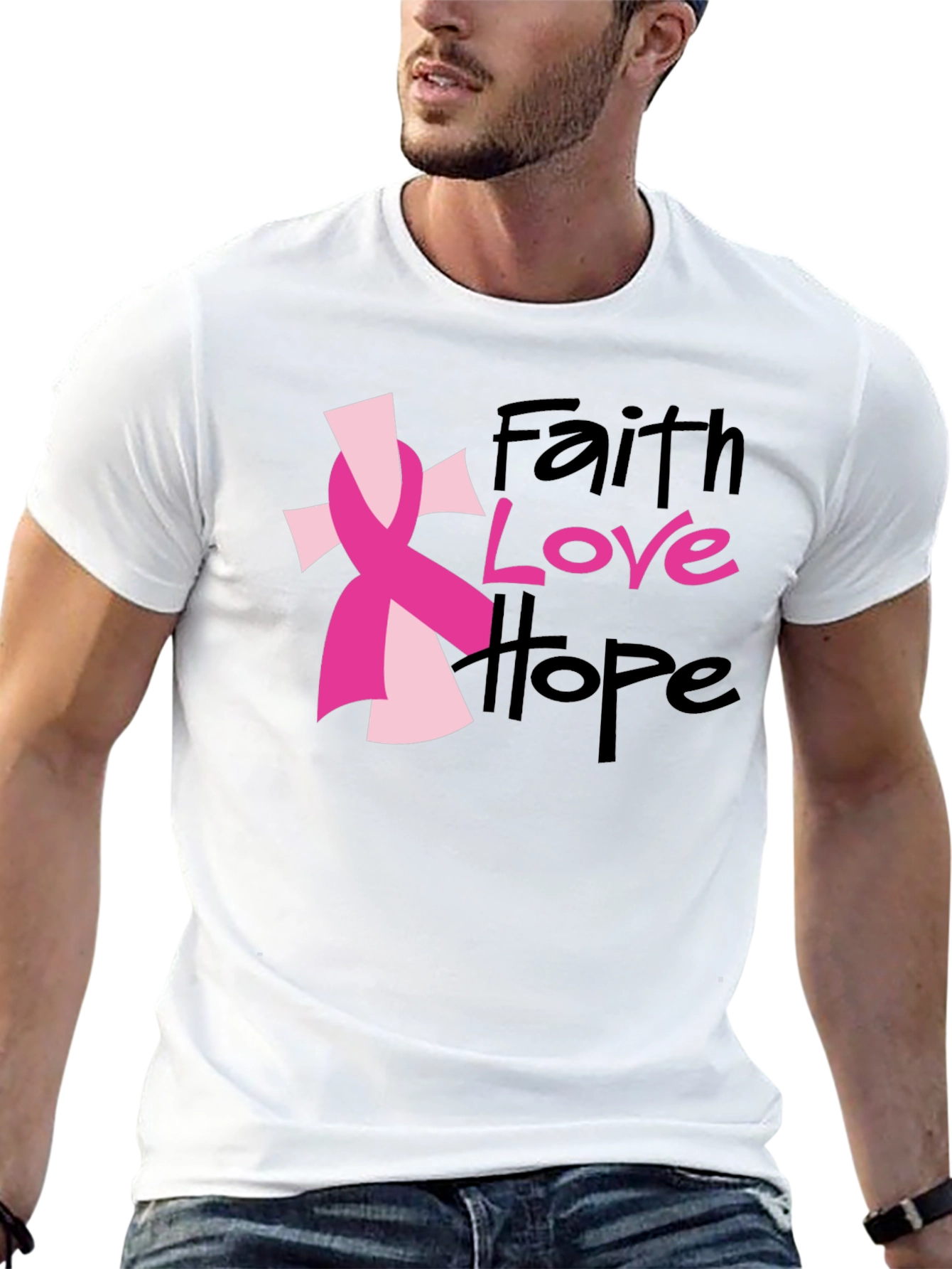 Faith Love Hope Ribbon T-Shirt