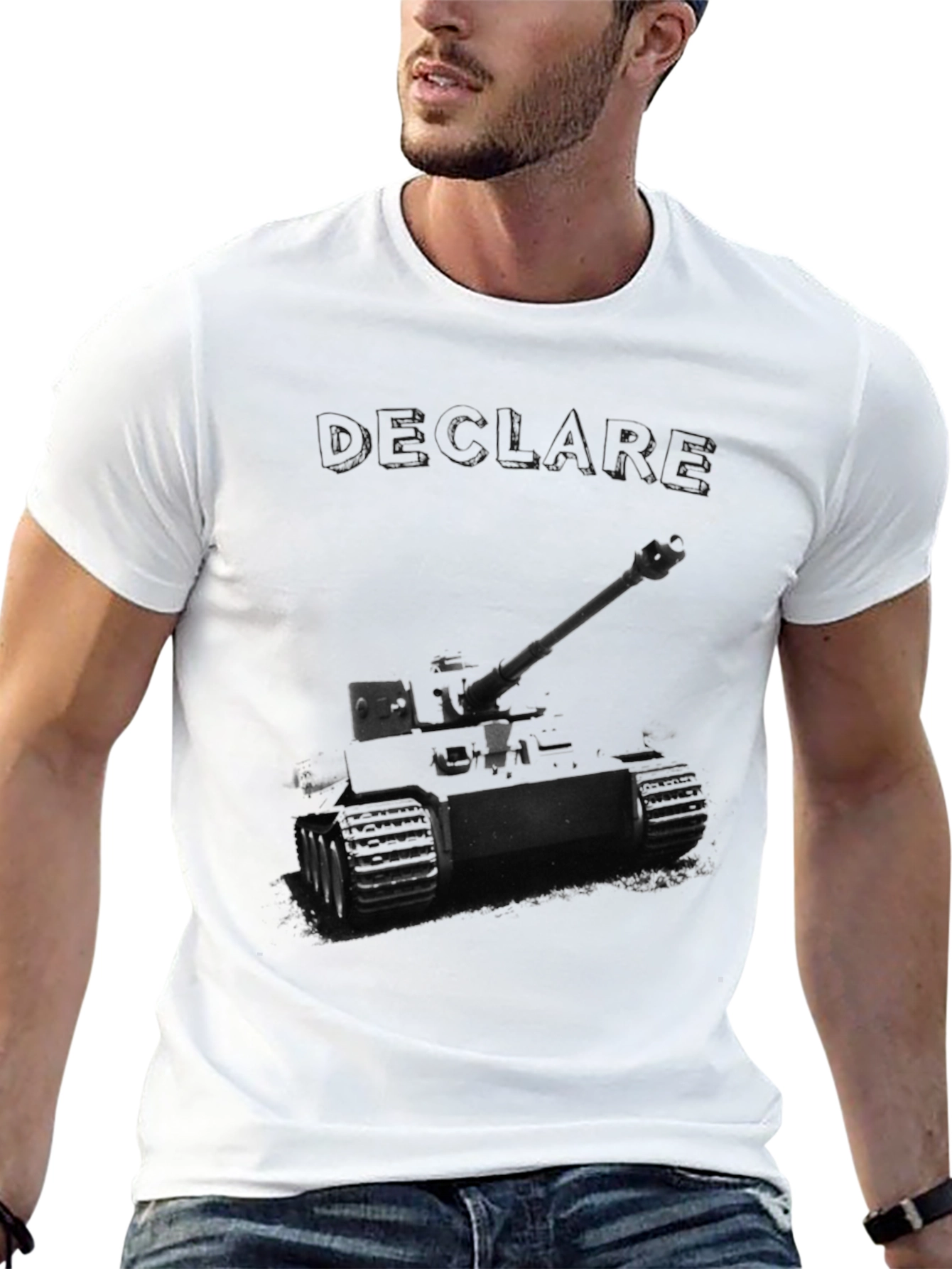 Tiger Tank Graphic T-Shirt - Black