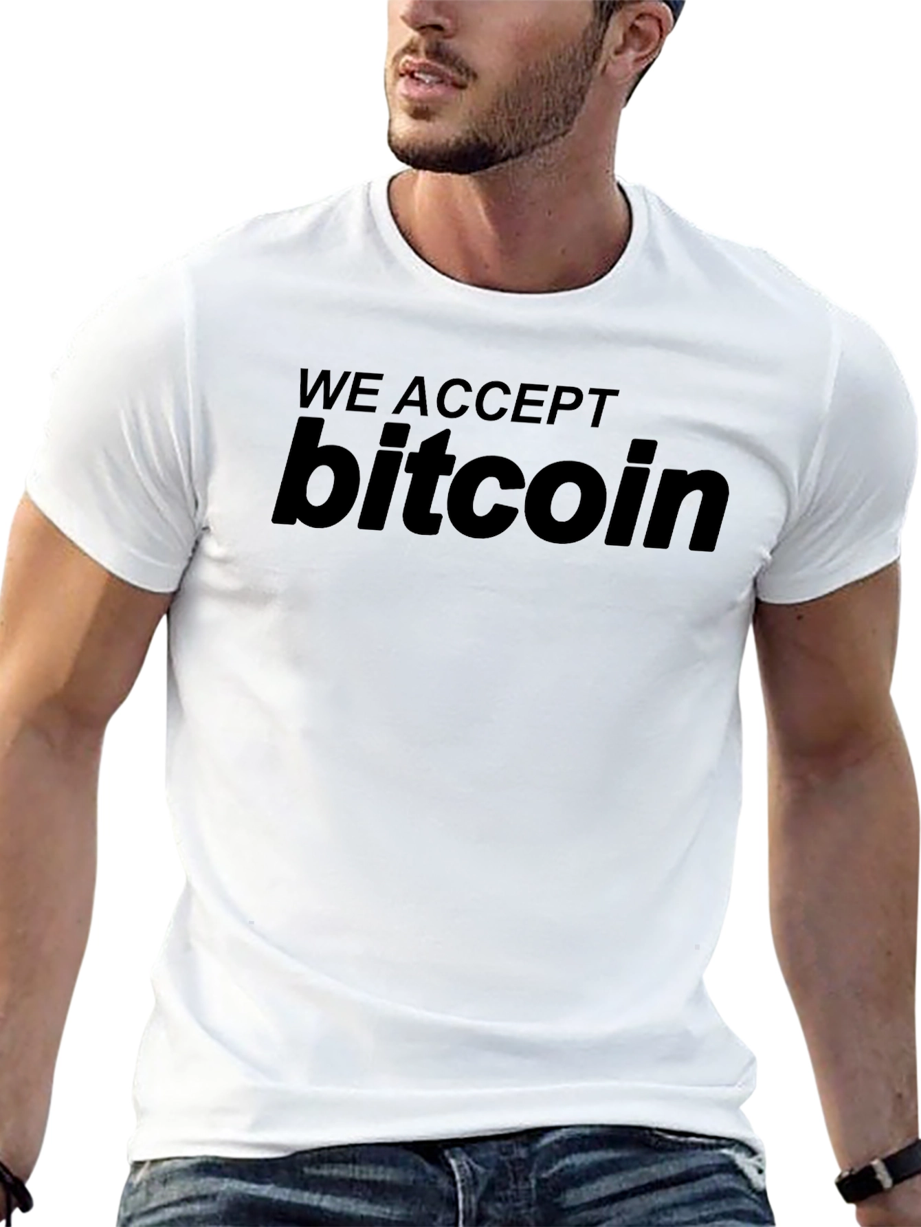 We Accept Bitcoin T-Shirt - Crypto Currency Tee
