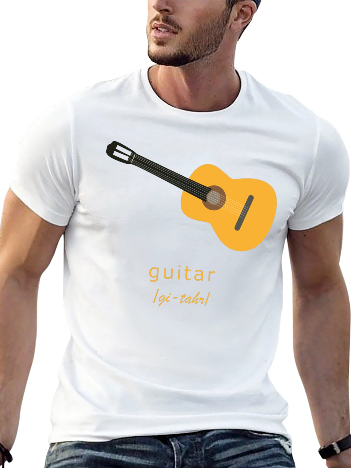 Guitar Graphic T-Shirt - Black