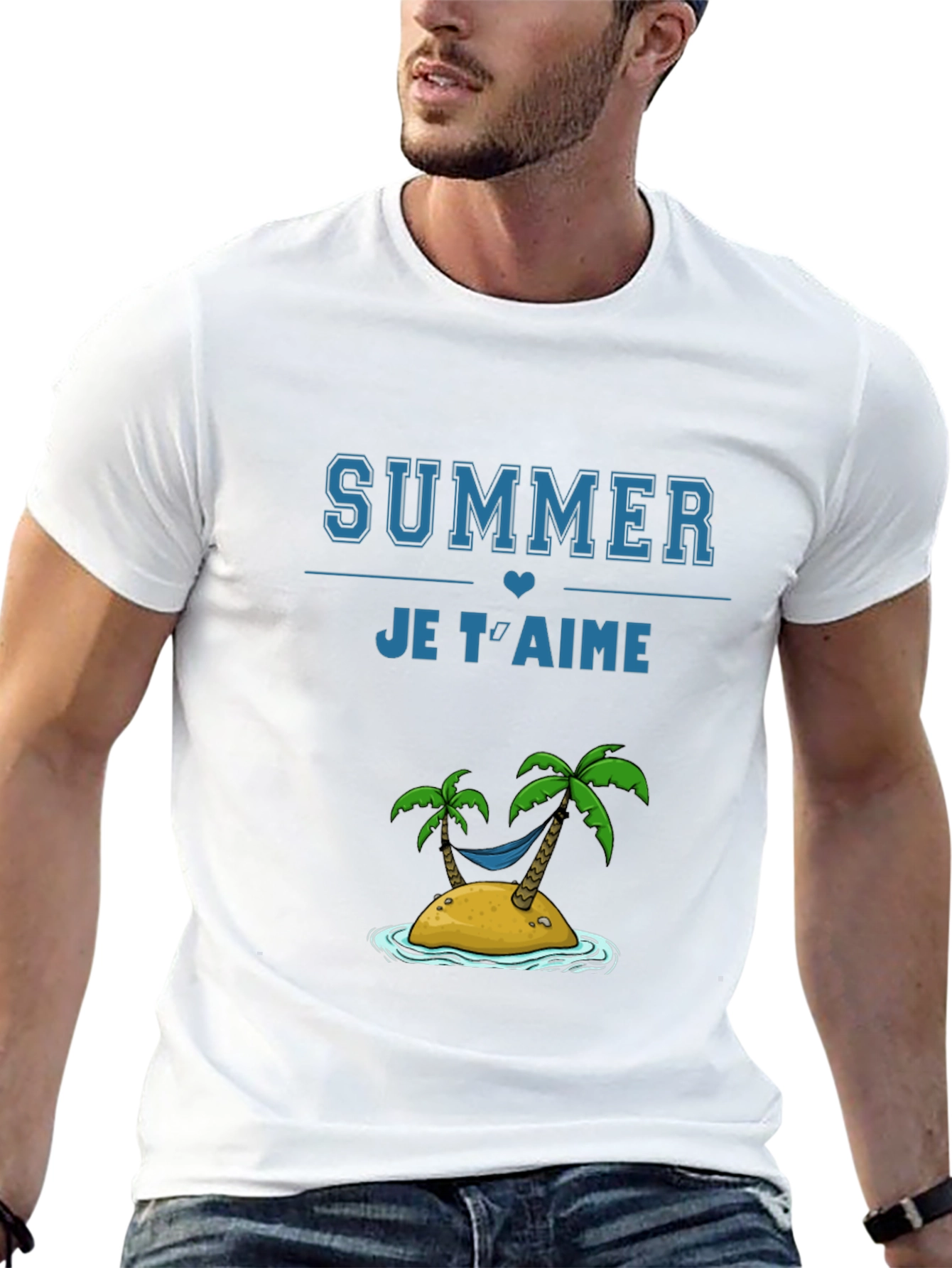 Summer Je Taime Graphic Tee - Black Cotton T-Shirt