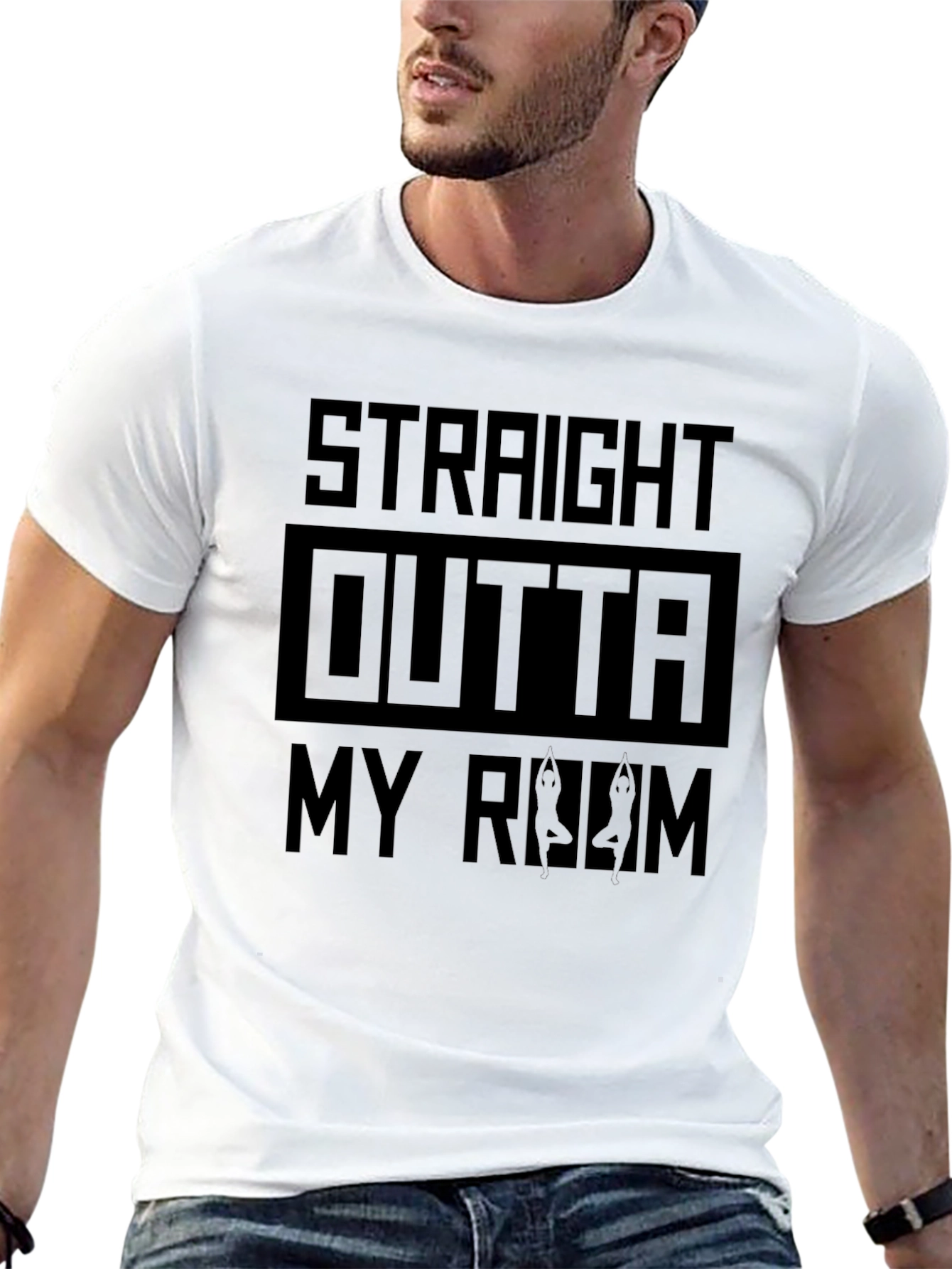 Straight Outta My Room Black Graphic Tee