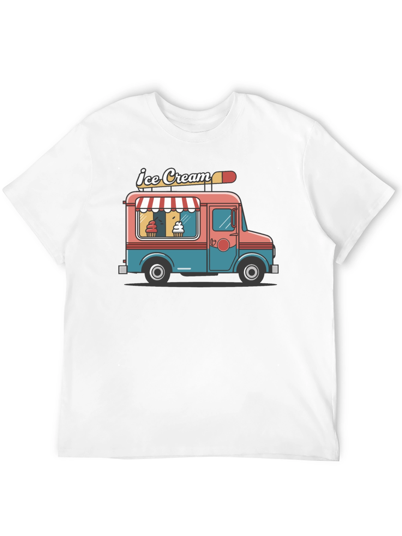 Ice Cream Truck Graphic Tee - Black