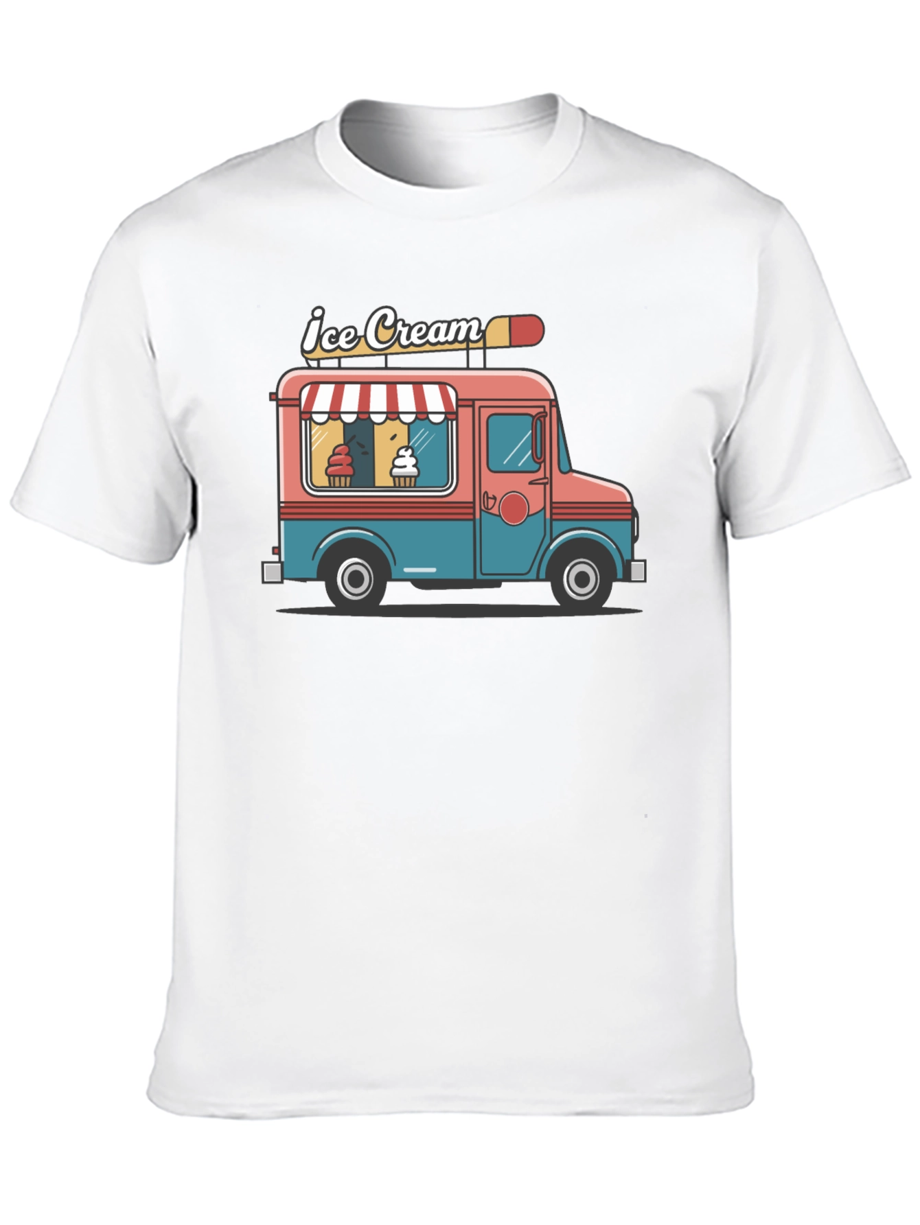 Ice Cream Truck Graphic Tee - Black